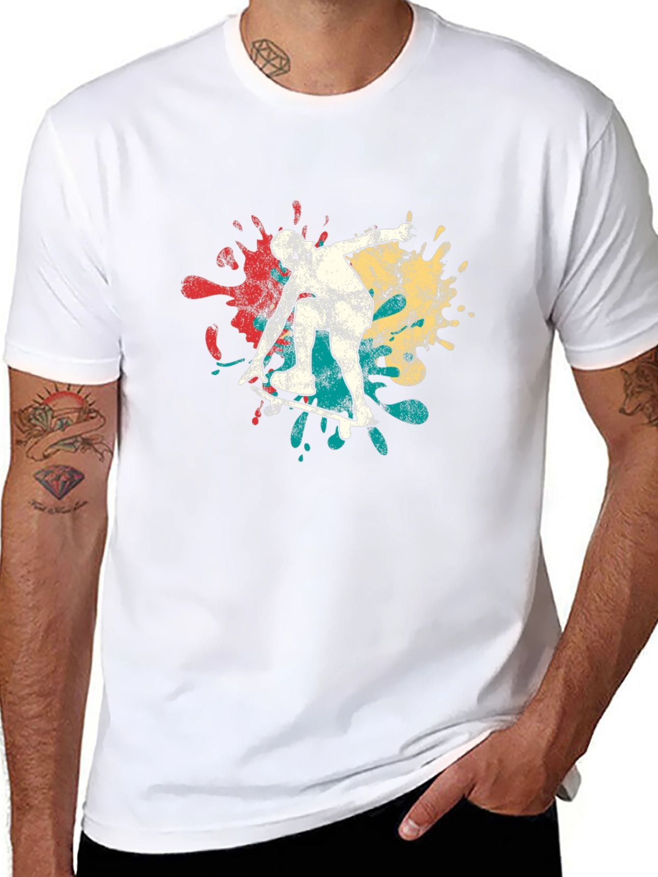 Skateboarding Graphic Tee - Retro Style