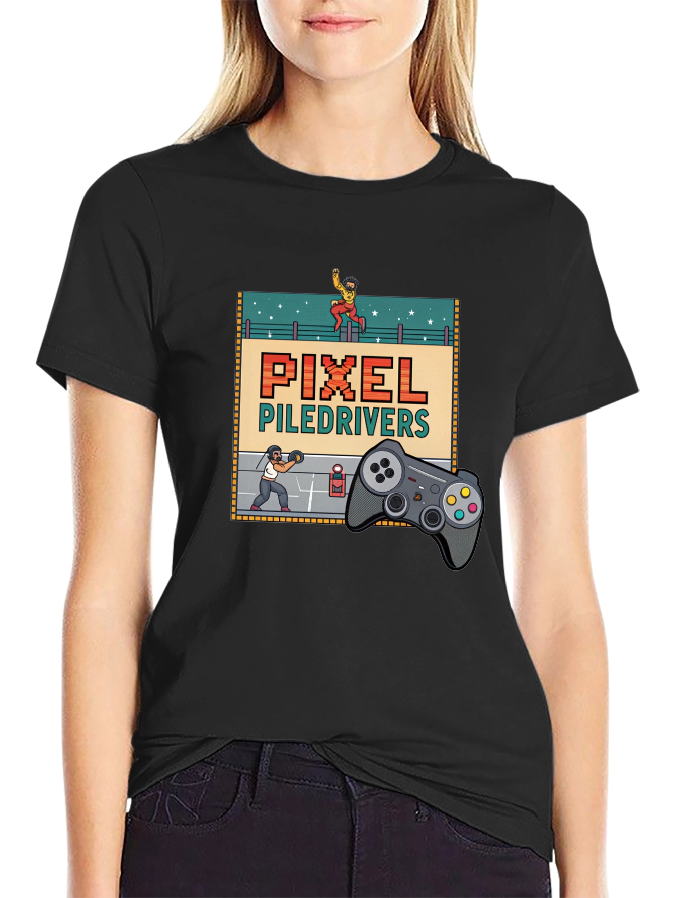 Pixel Piledrivers Gamer T-Shirt