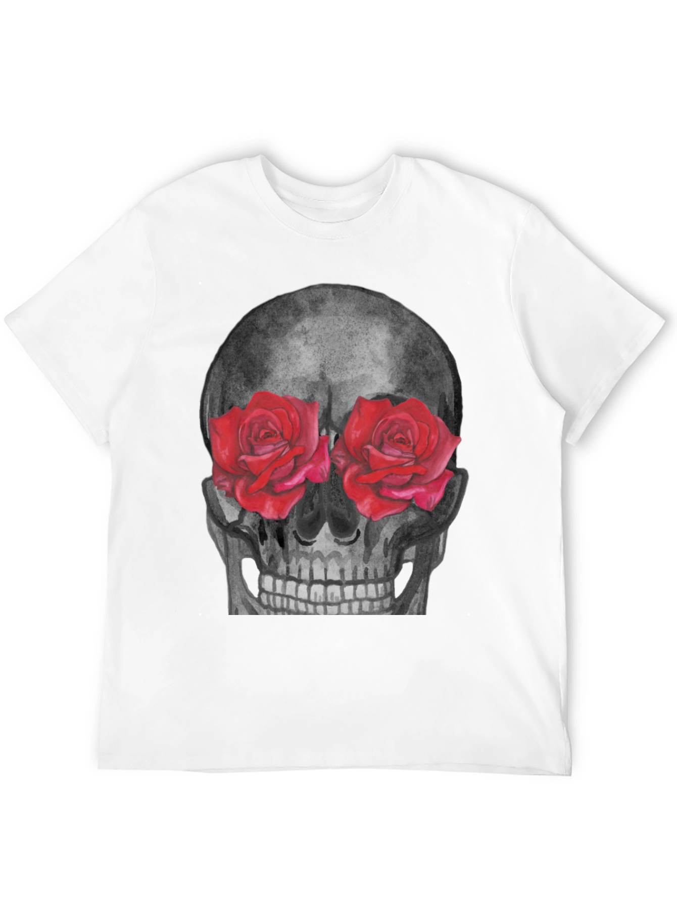 Skull & Roses Graphic Tee - Unique Design