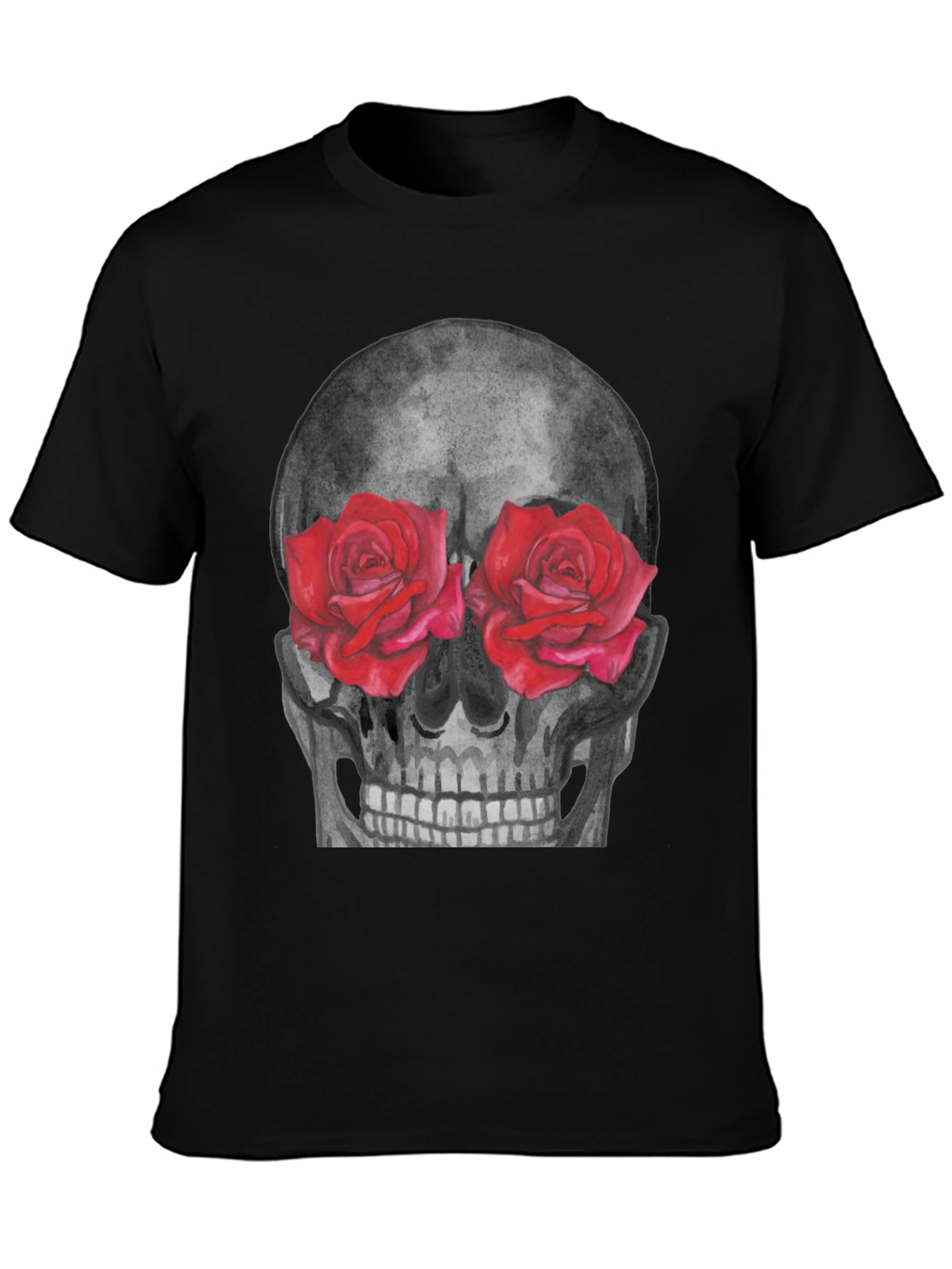 Skull & Roses Graphic Tee - Unique Design