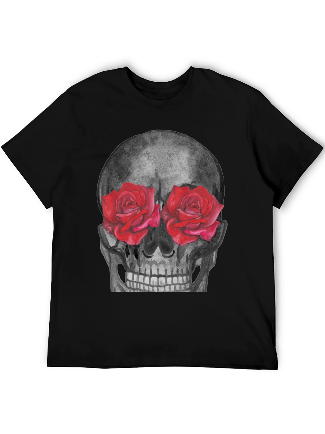 Skull & Roses Graphic Tee - Unique Design