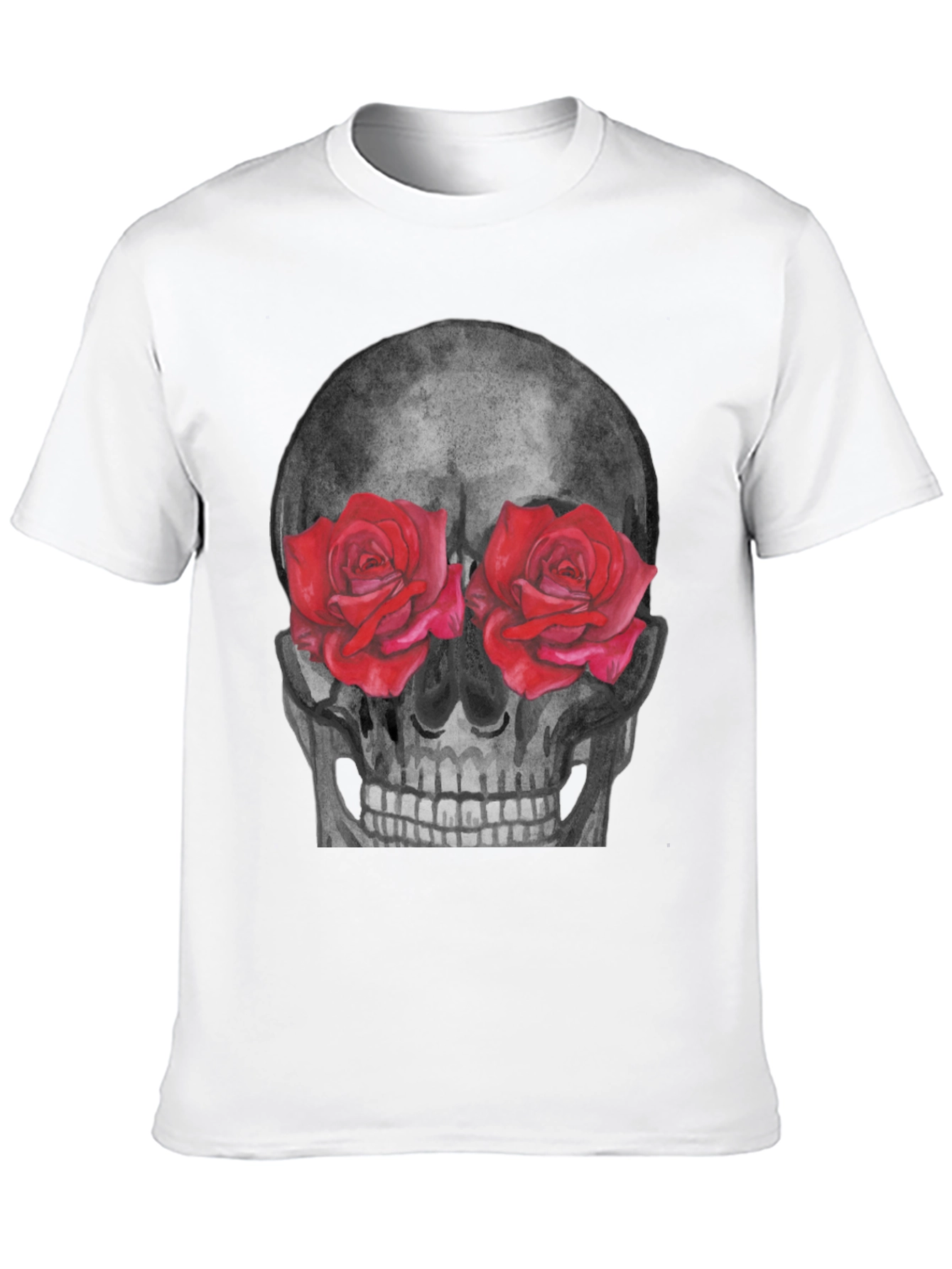 Skull & Roses Graphic Tee - Unique Design