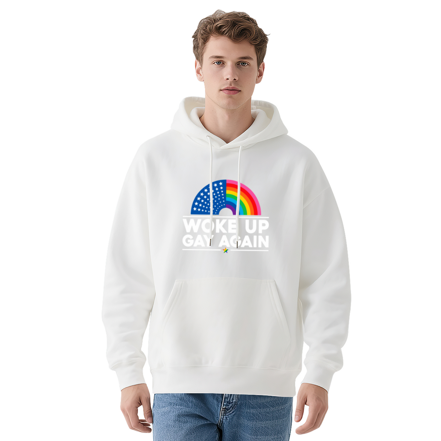 Rainbow Pride Slogan Hoodie, Unisex Comfortable Top