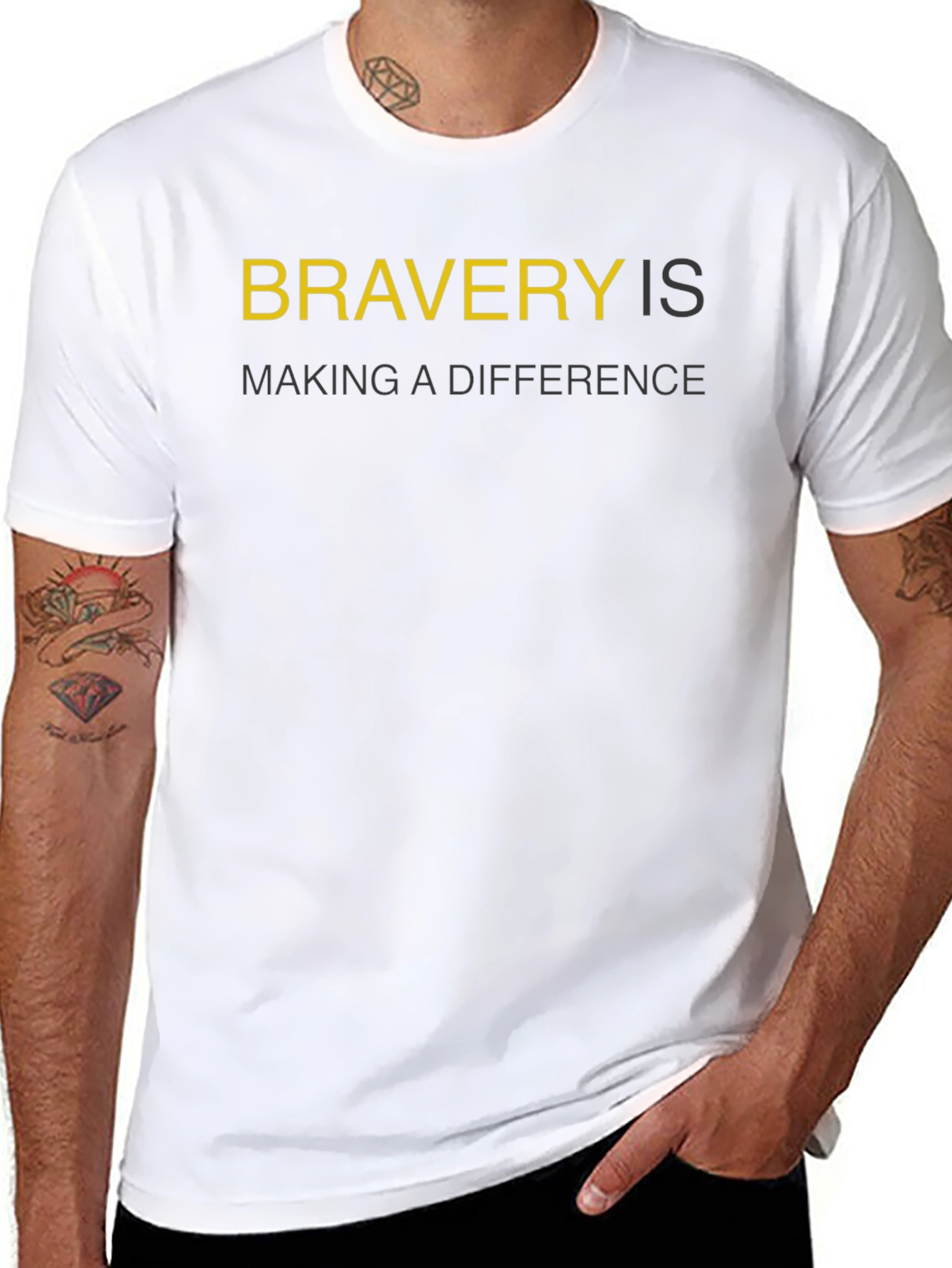Bravery Is Making a Difference Black T-Shirt