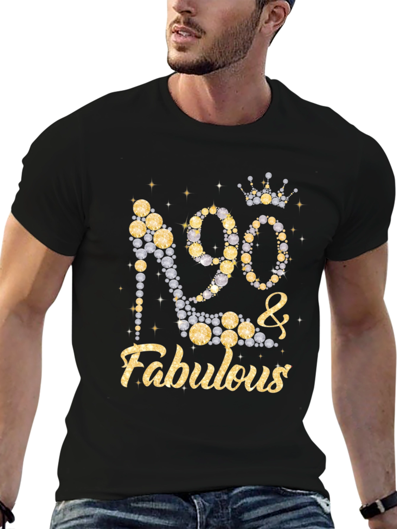 90 & Fabulous Birthday T-Shirt