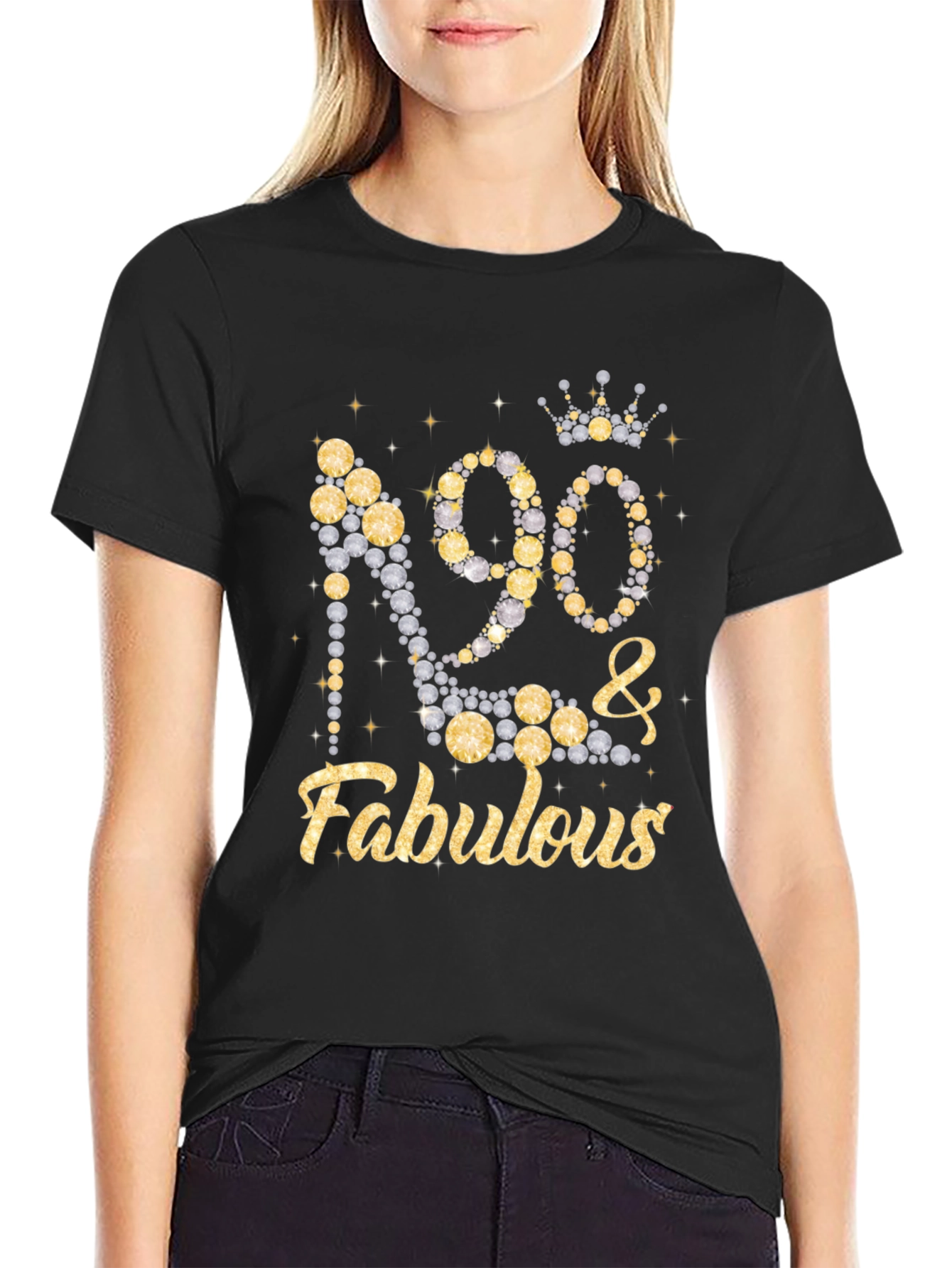 90 & Fabulous Birthday T-Shirt