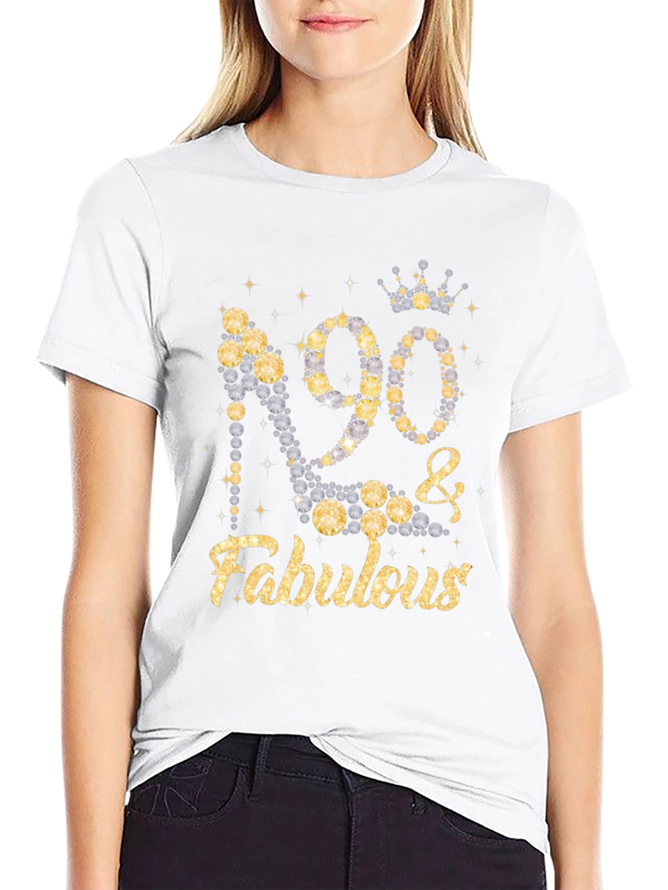 90 & Fabulous Birthday T-Shirt