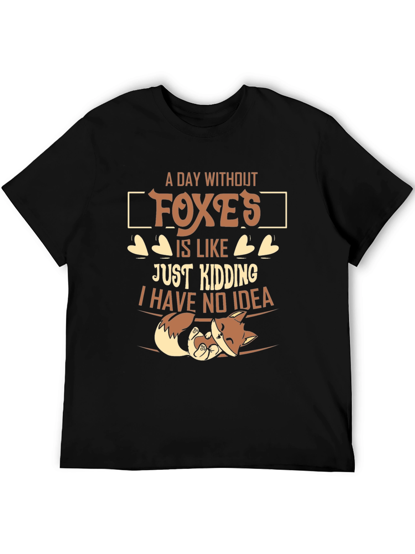 A Day Without Foxes Funny Novelty T-Shirt