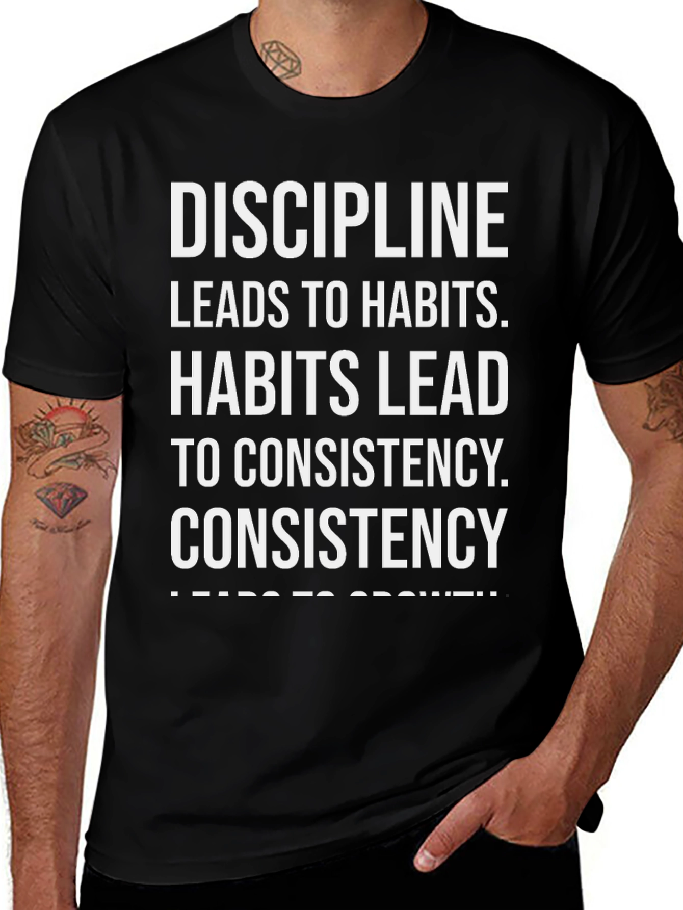 Motivational Discipline Leads to Growth T-Shirt
