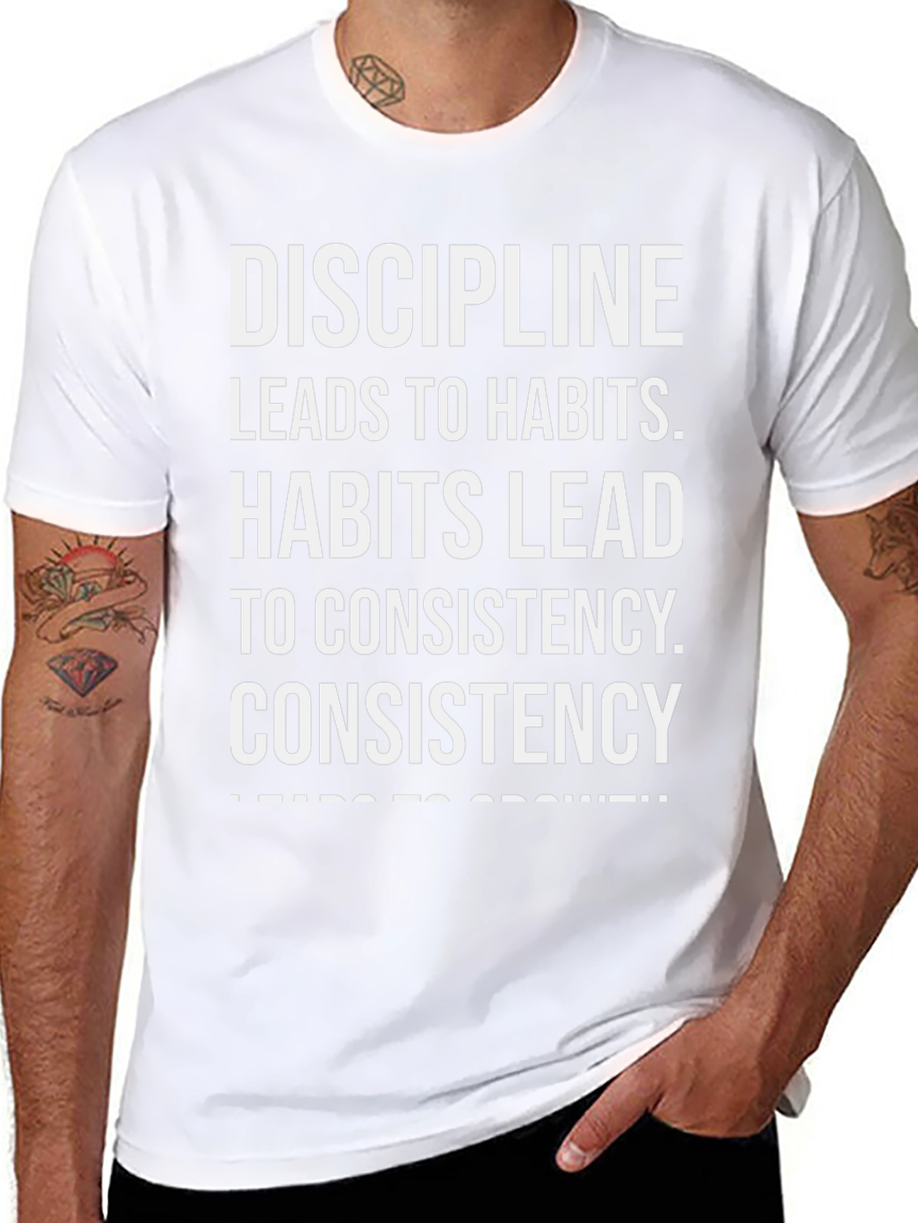 Motivational Discipline Leads to Growth T-Shirt