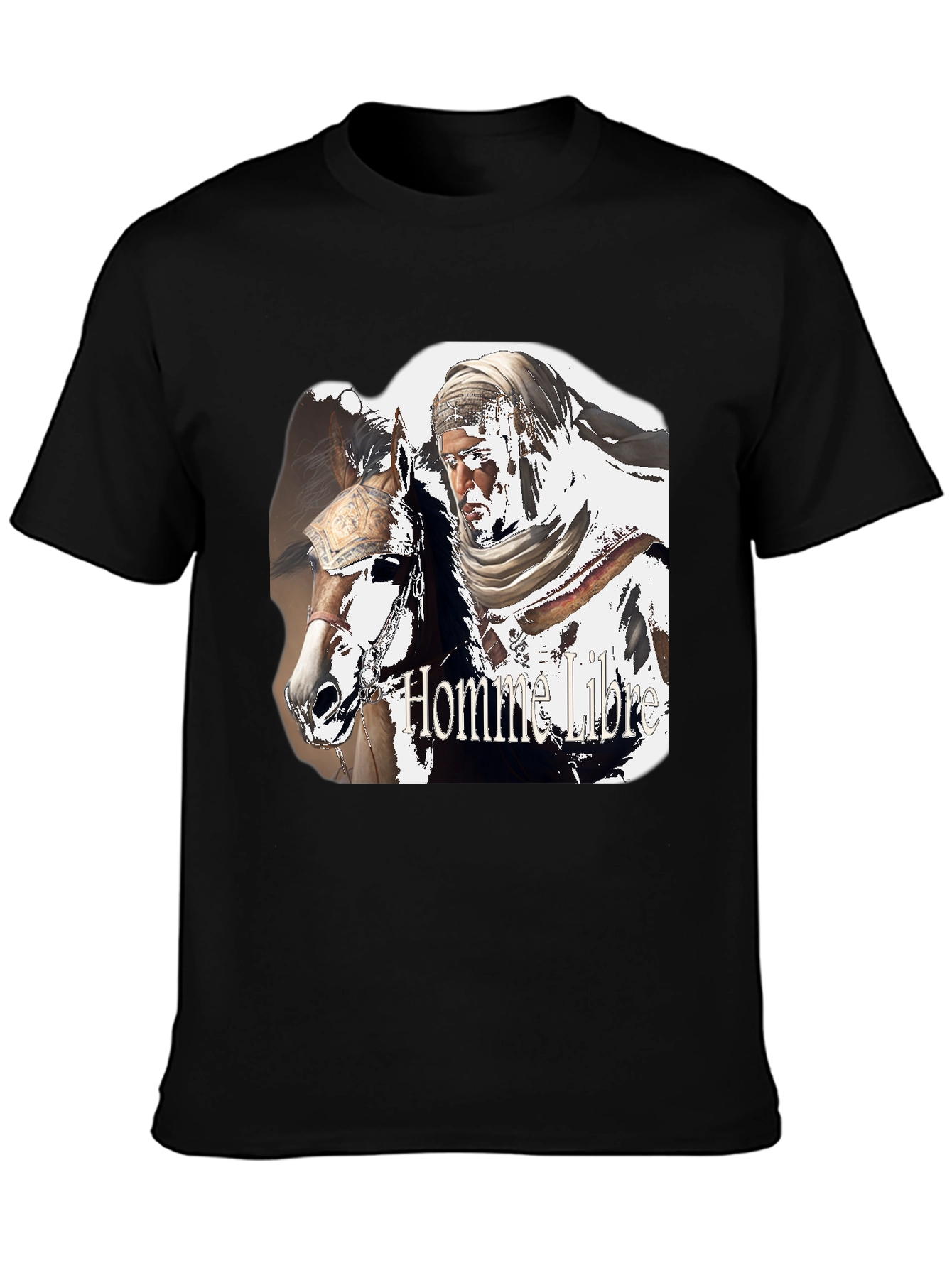 Homme Libre Graphic Black T-Shirt