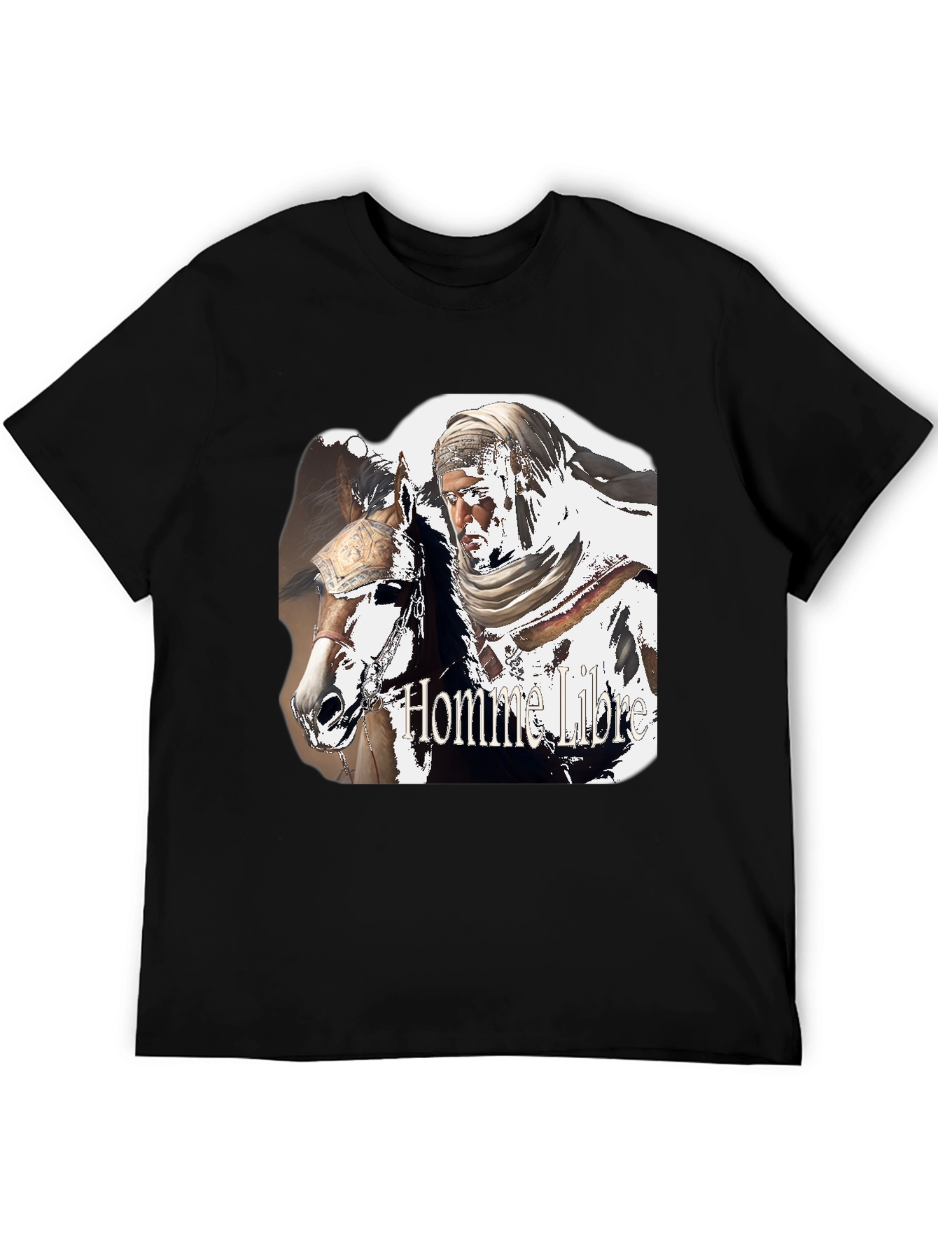 Homme Libre Graphic Black T-Shirt