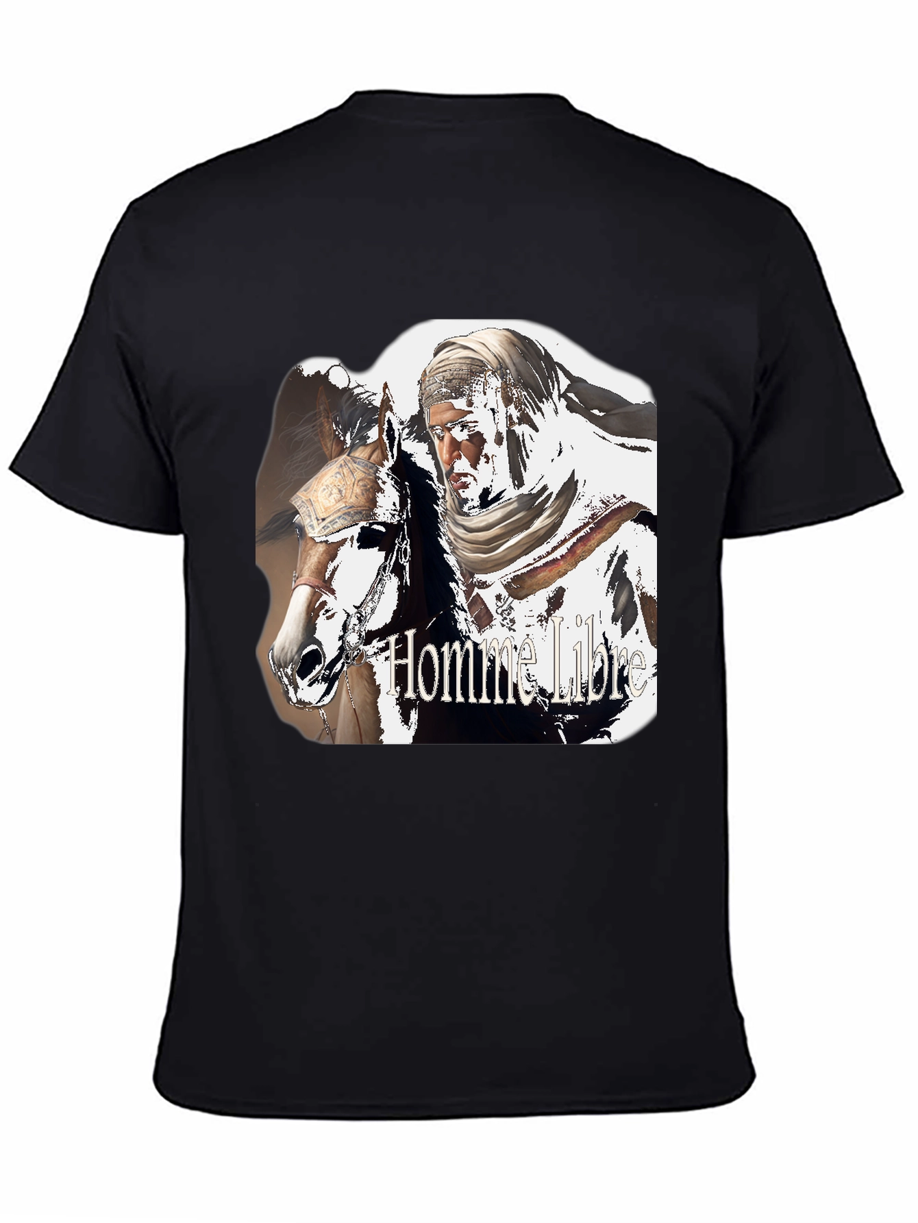 Homme Libre Graphic Black T-Shirt