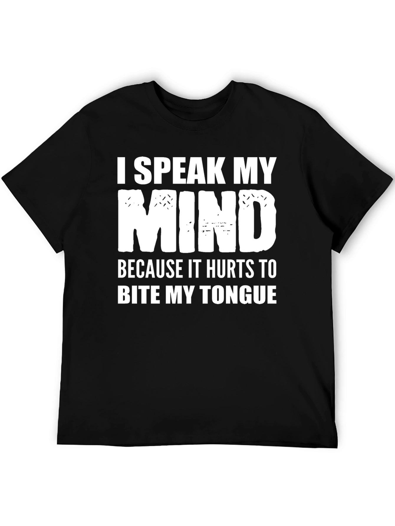 Speak My Mind Black Tee