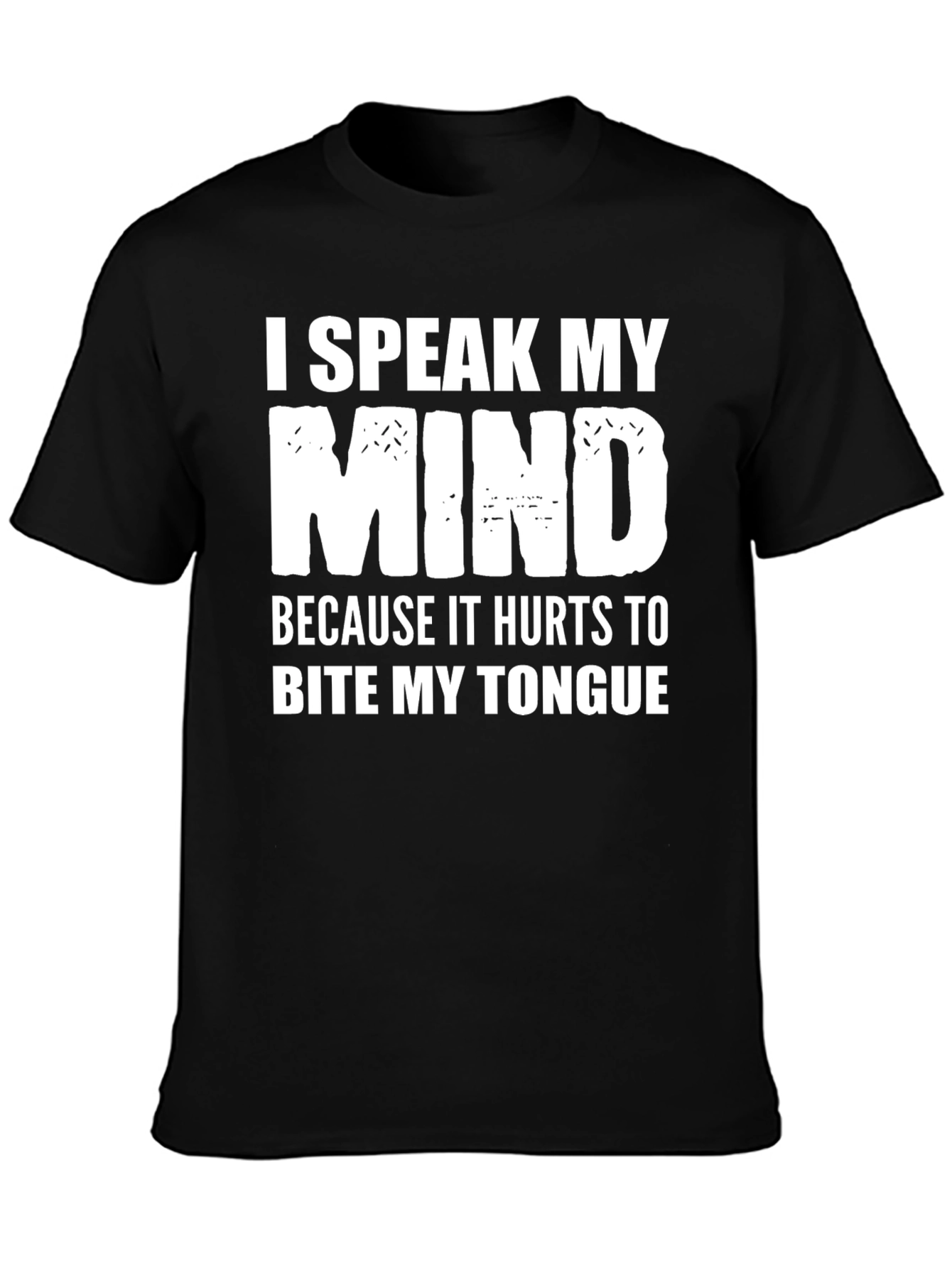 Speak My Mind Black Tee