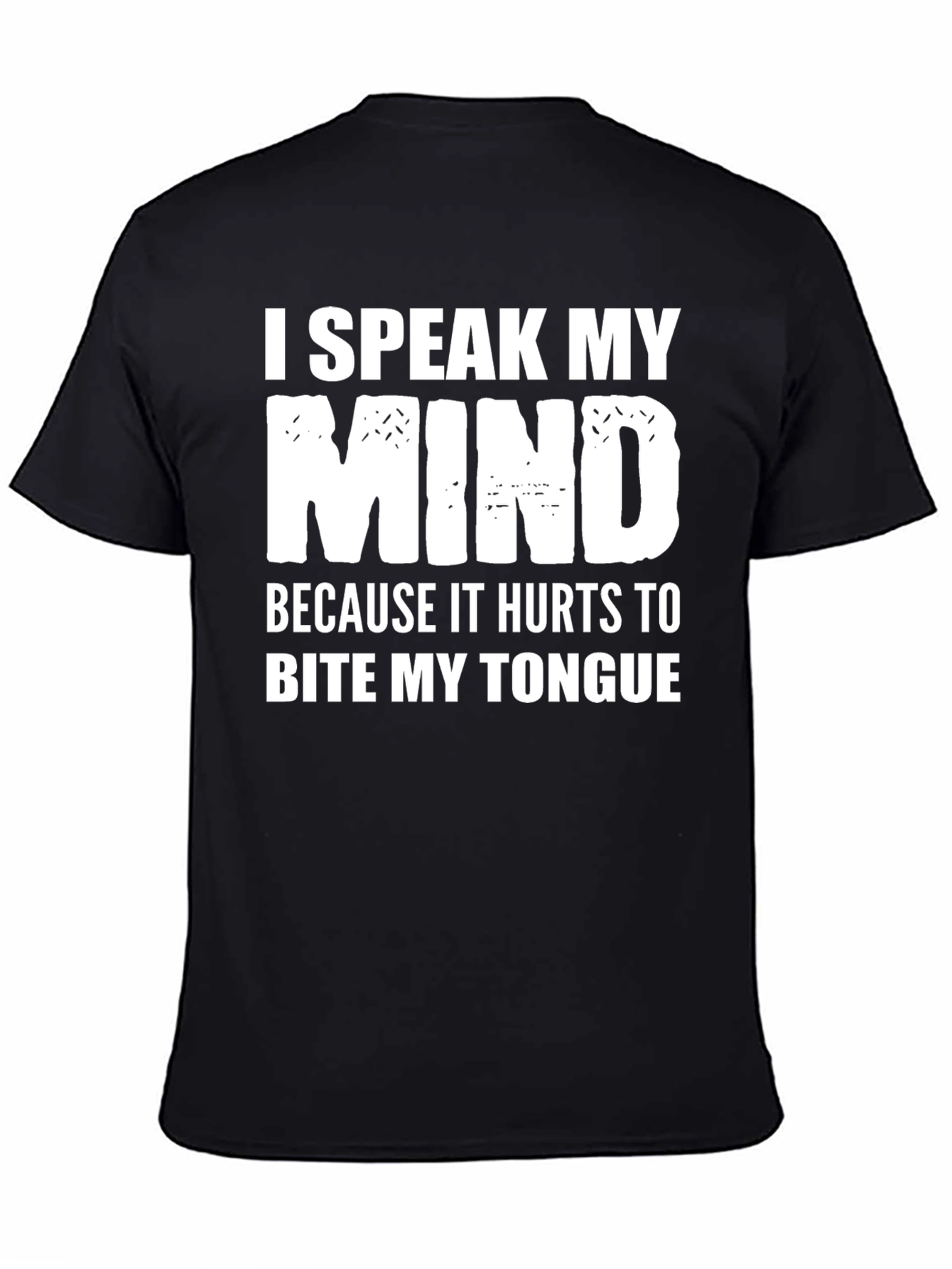 Speak My Mind Black Tee