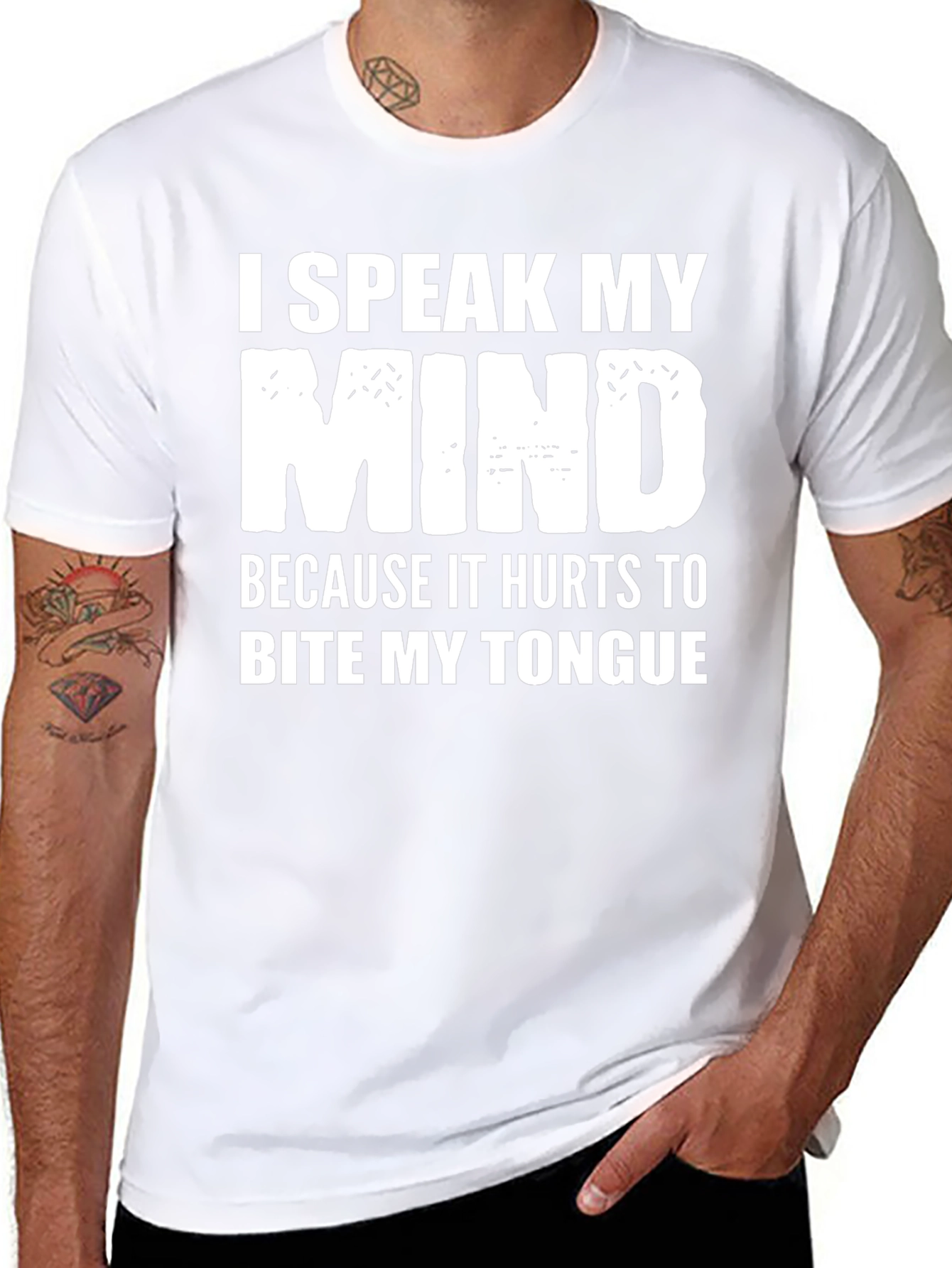 Speak My Mind Black Tee