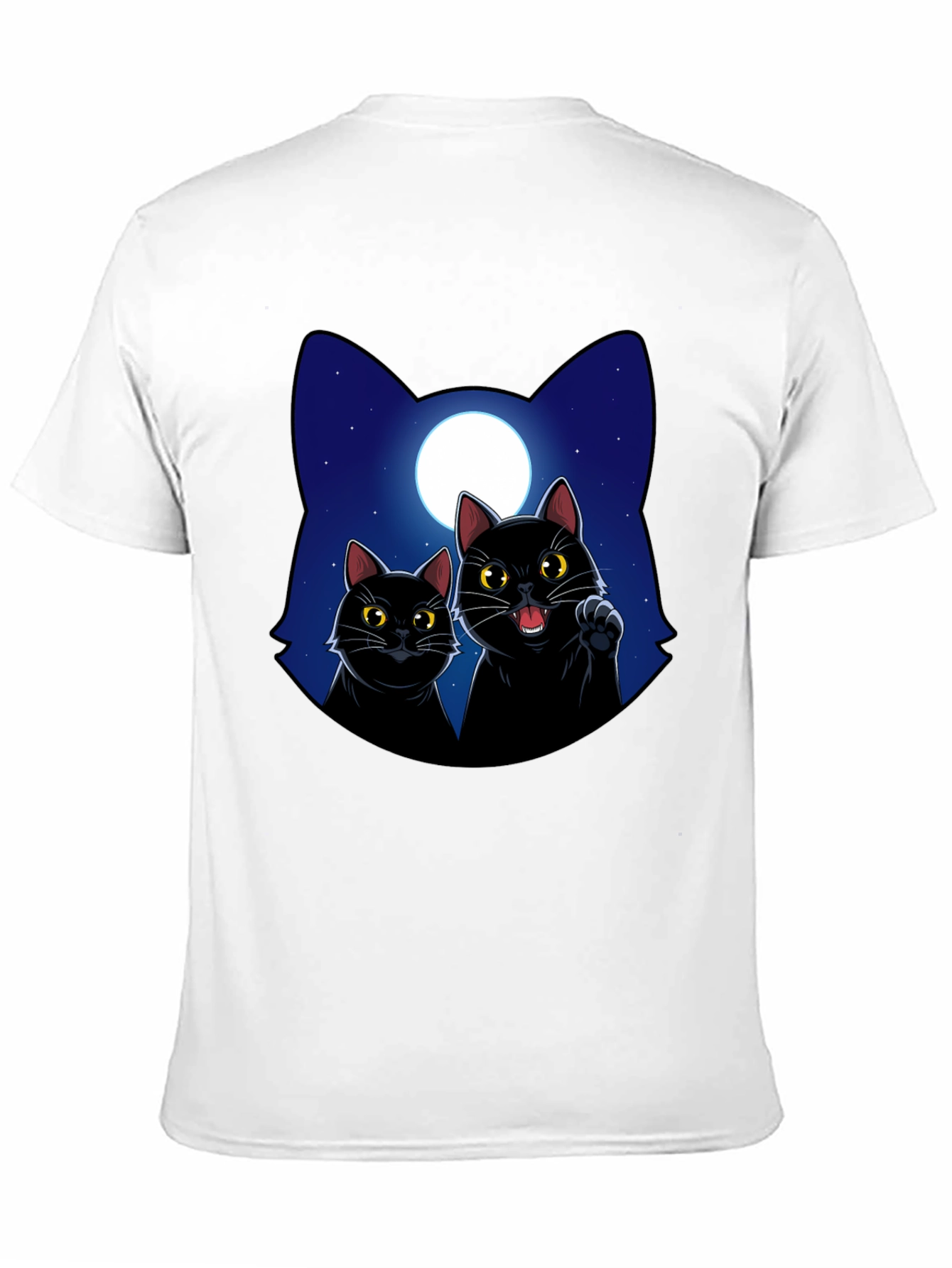 Black Cat Moon Graphic T-Shirt