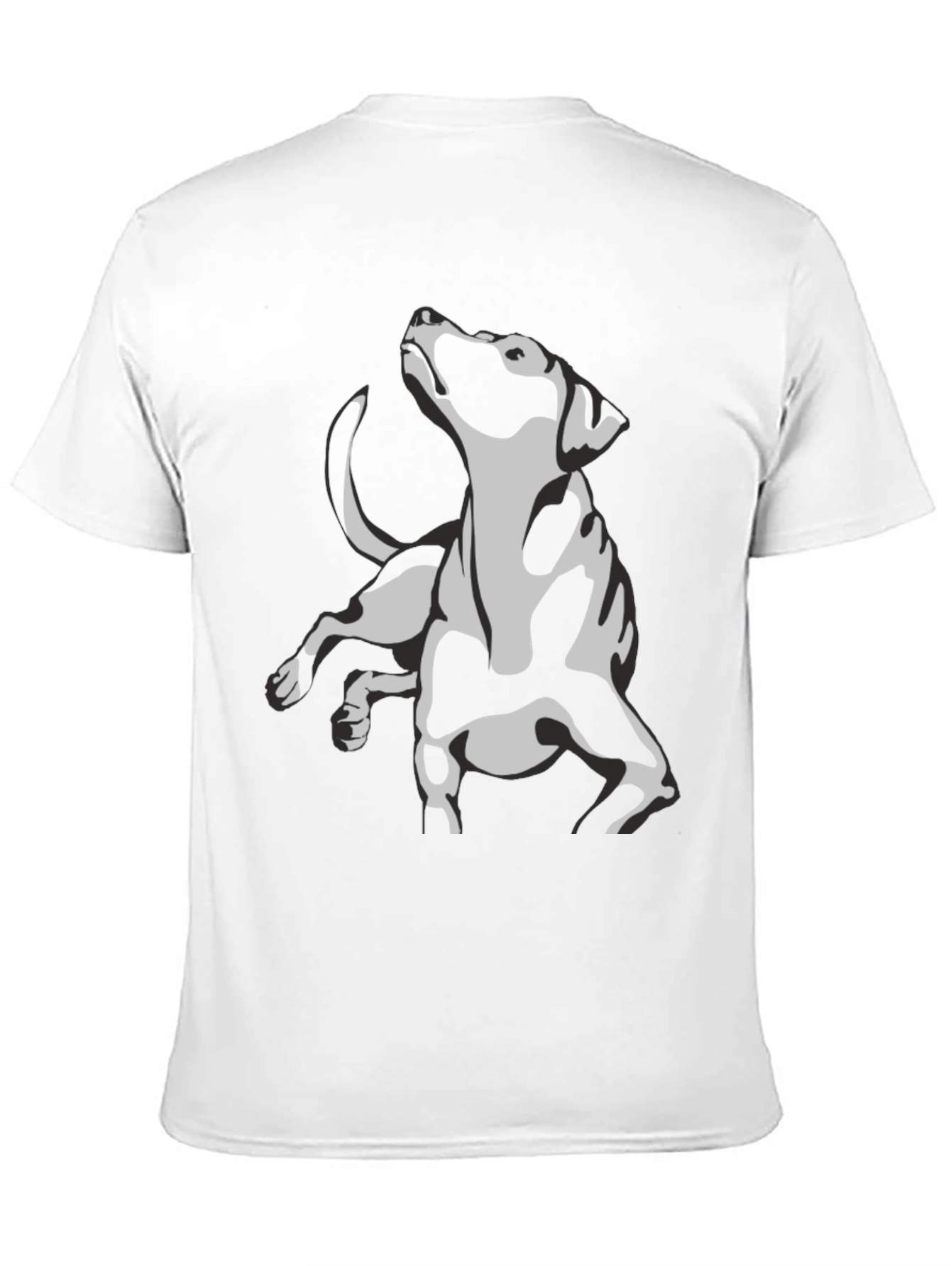 Dog Graphic Print Black T-Shirt