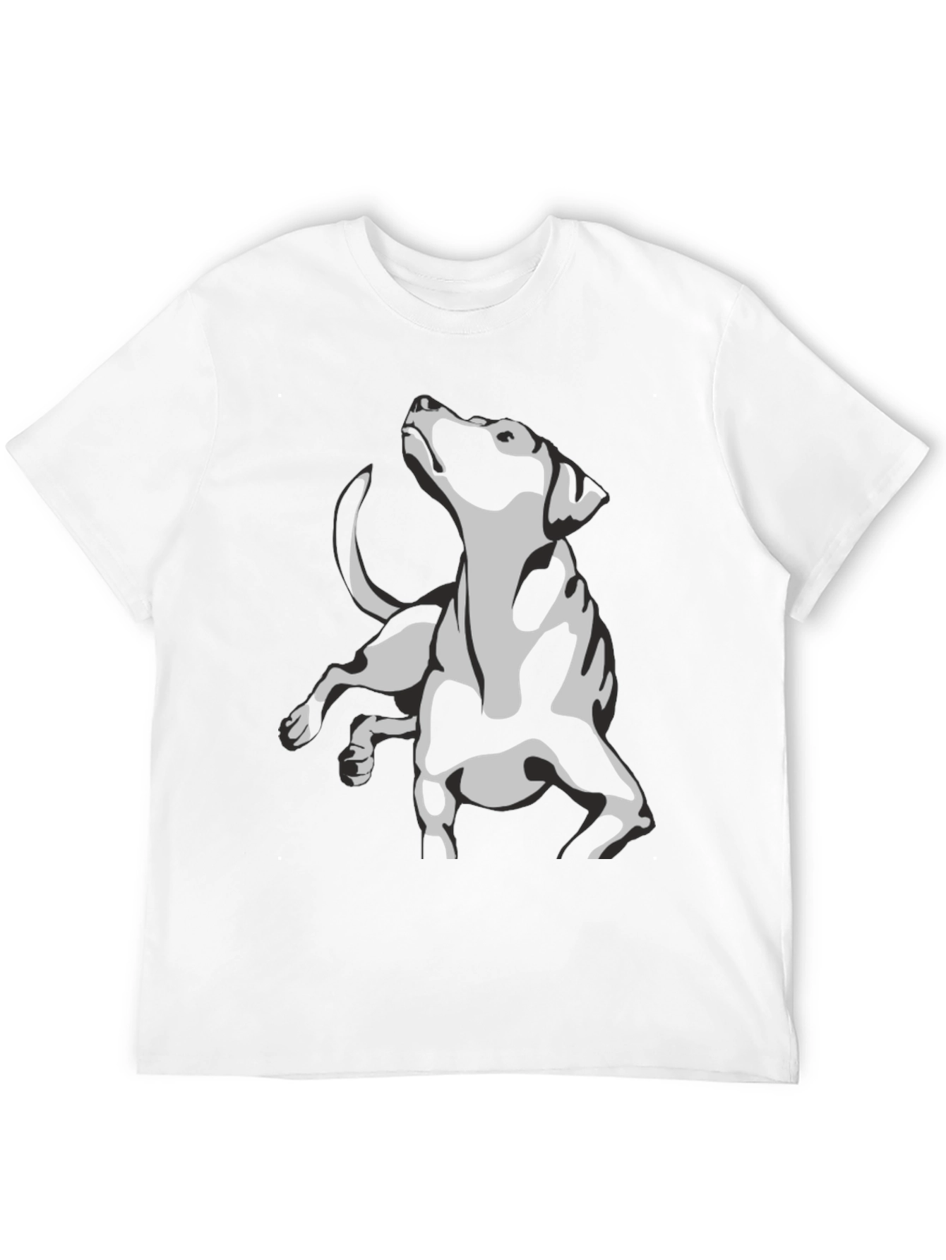Dog Graphic Print Black T-Shirt
