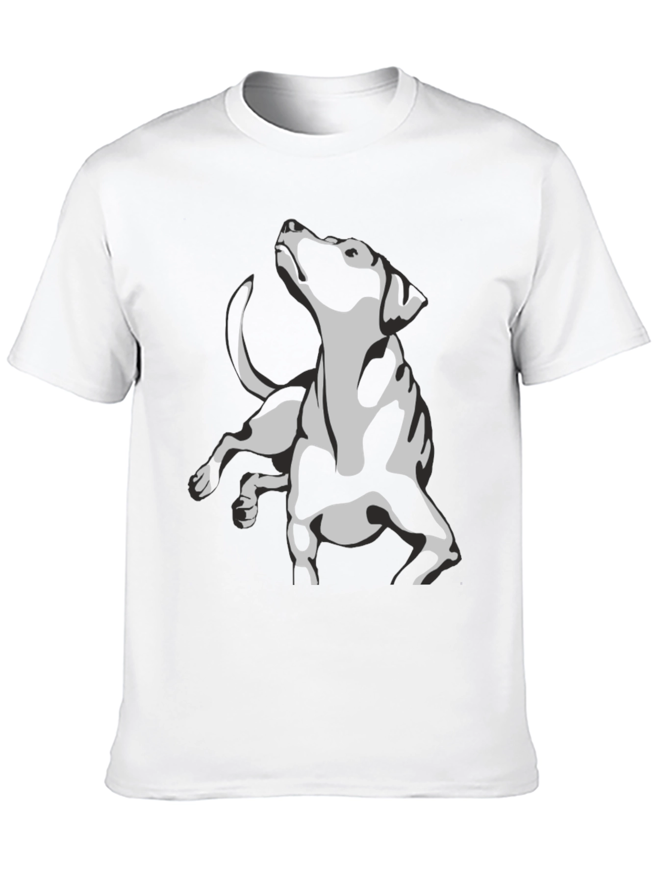 Dog Graphic Print Black T-Shirt
