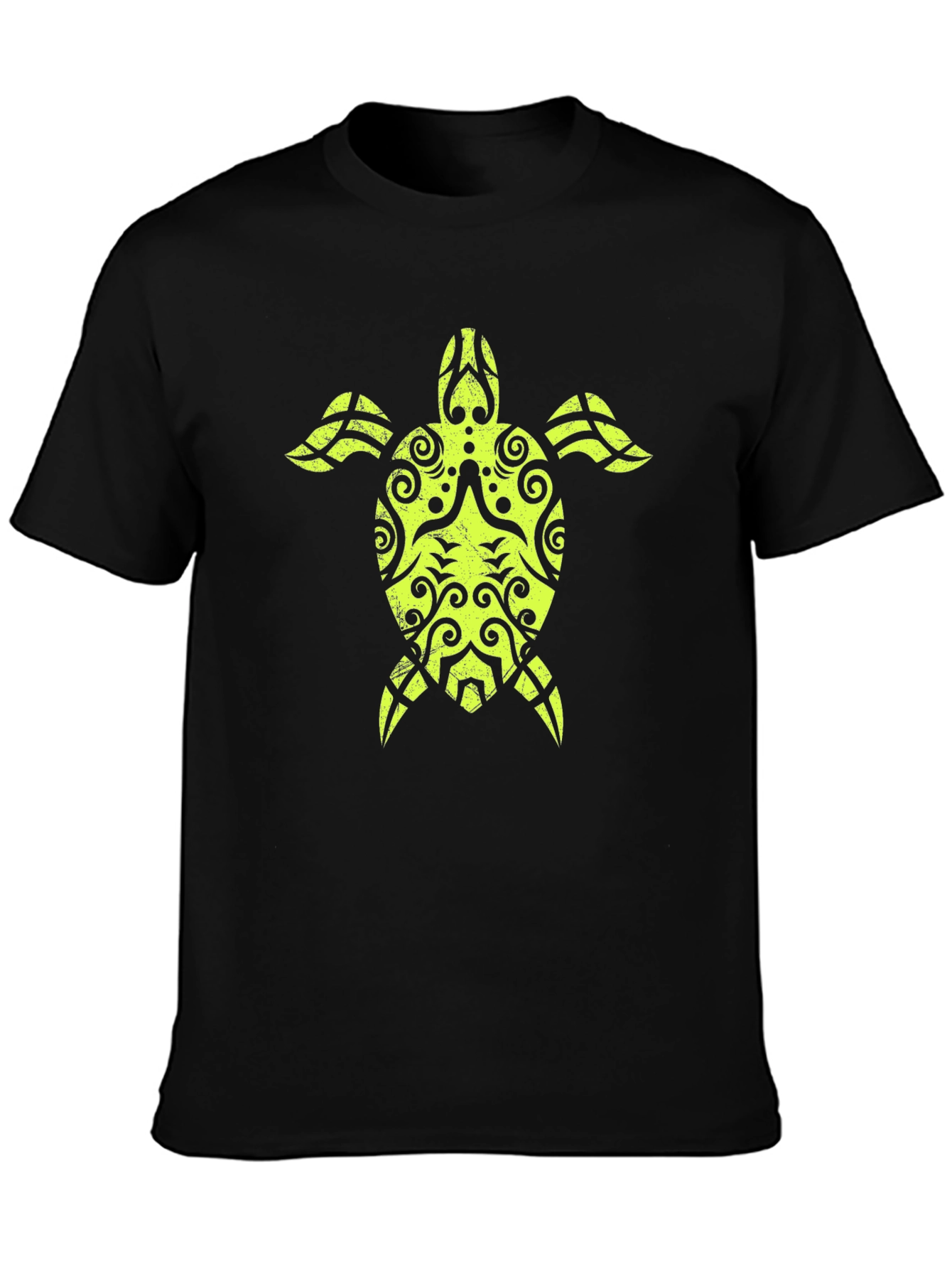 Tribal Turtle Graphic Tee - Black