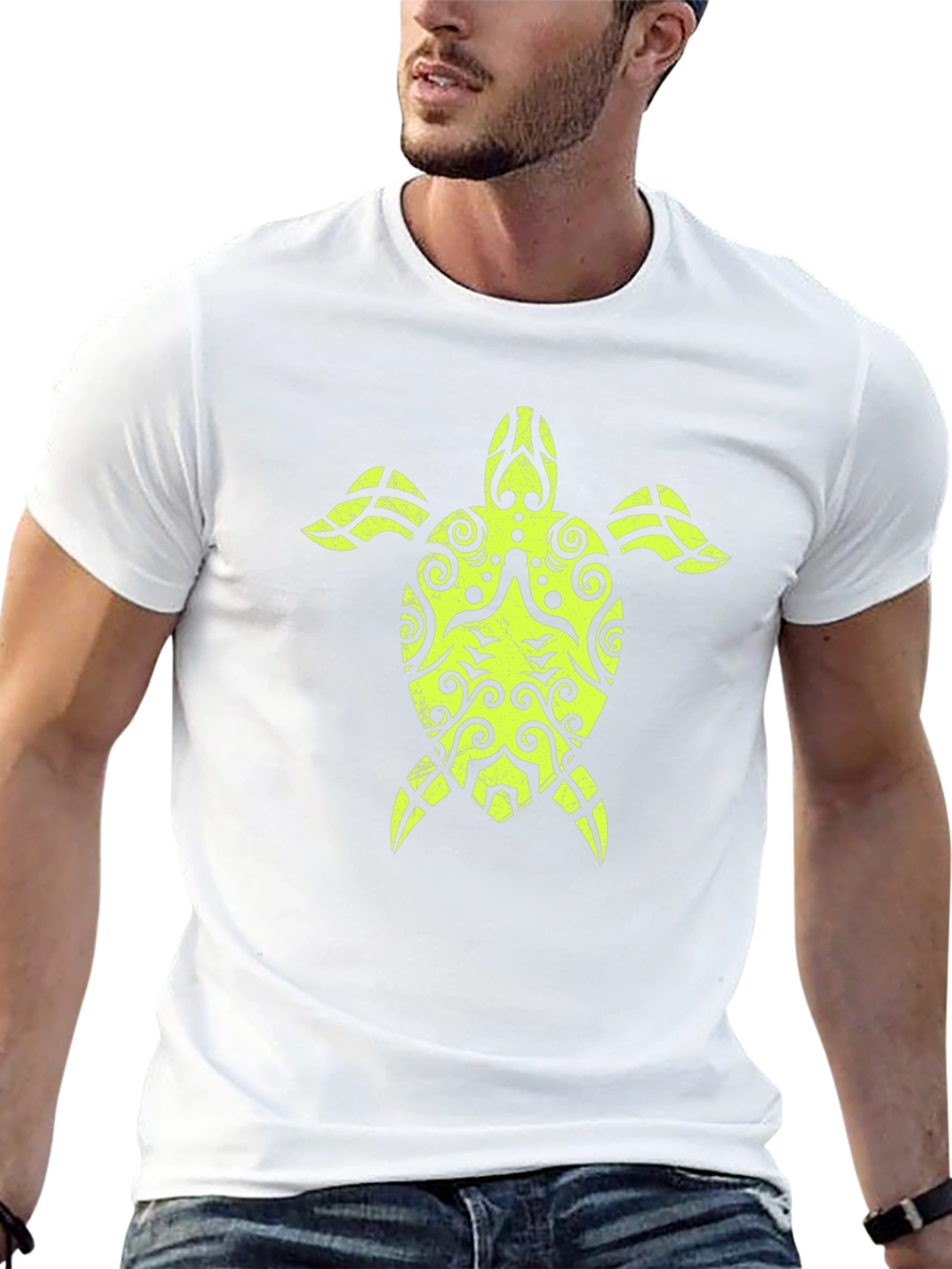 Tribal Turtle Graphic Tee - Black