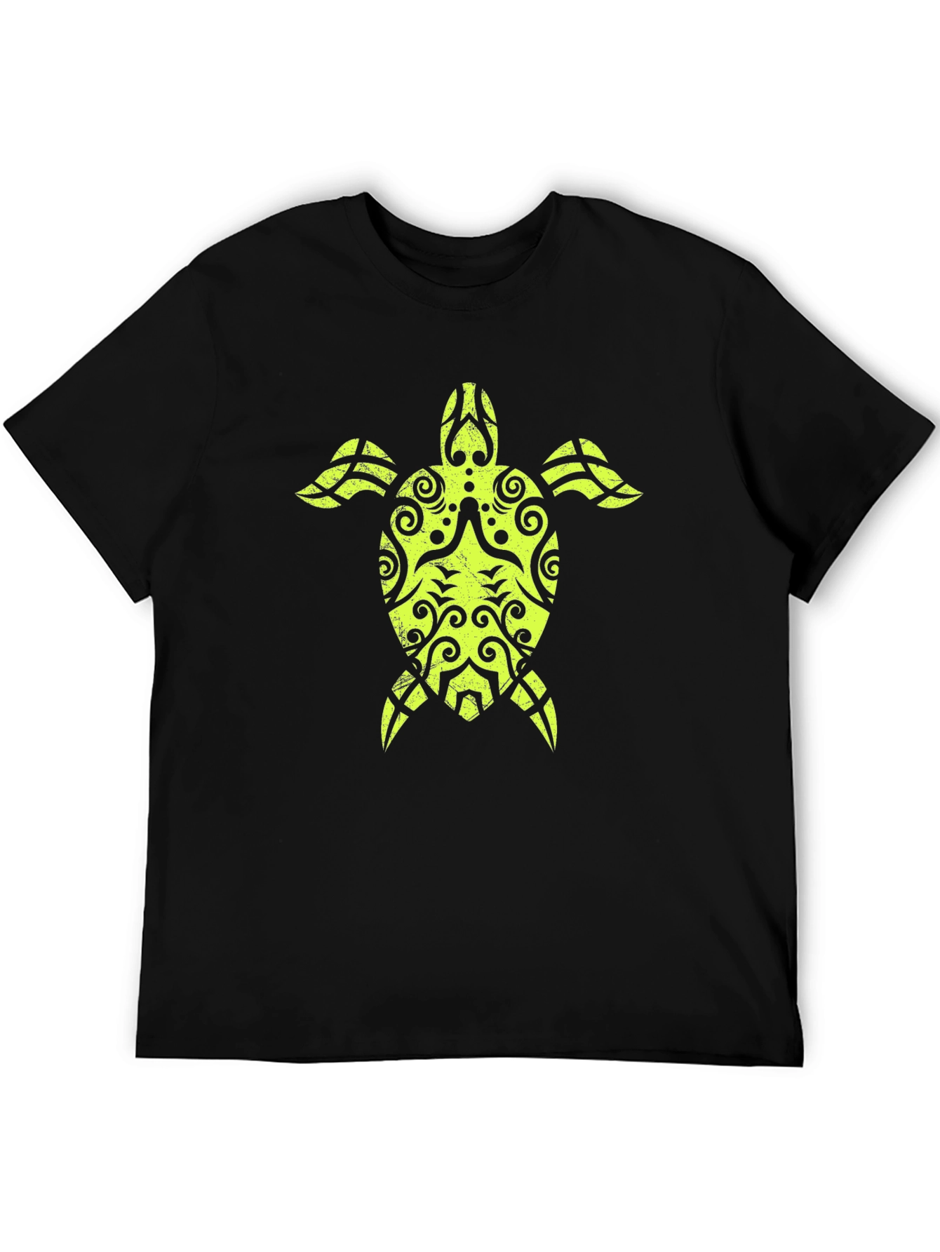 Tribal Turtle Graphic Tee - Black