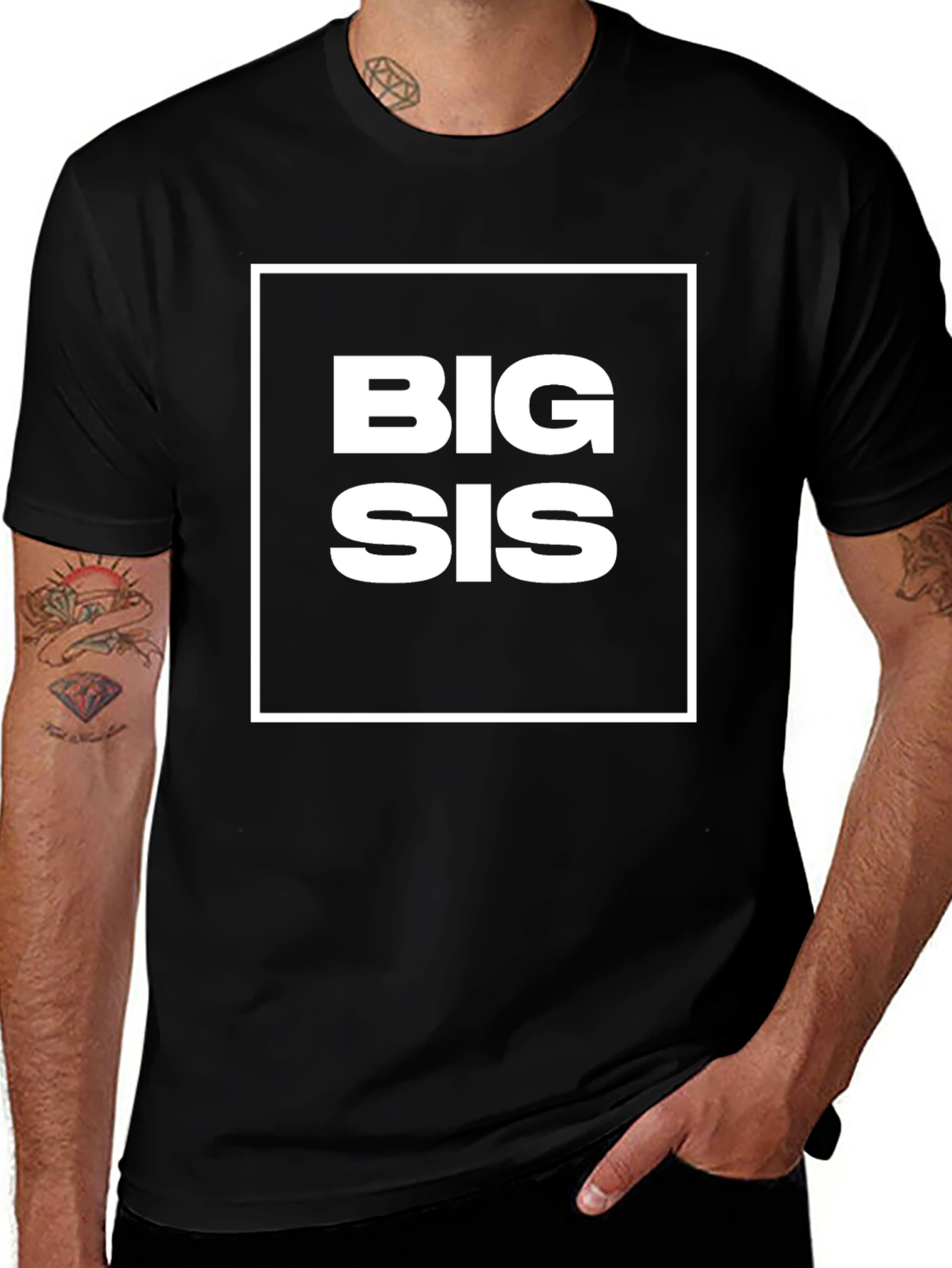 Big Sis Graphic Tee - Stylish Black T-Shirt