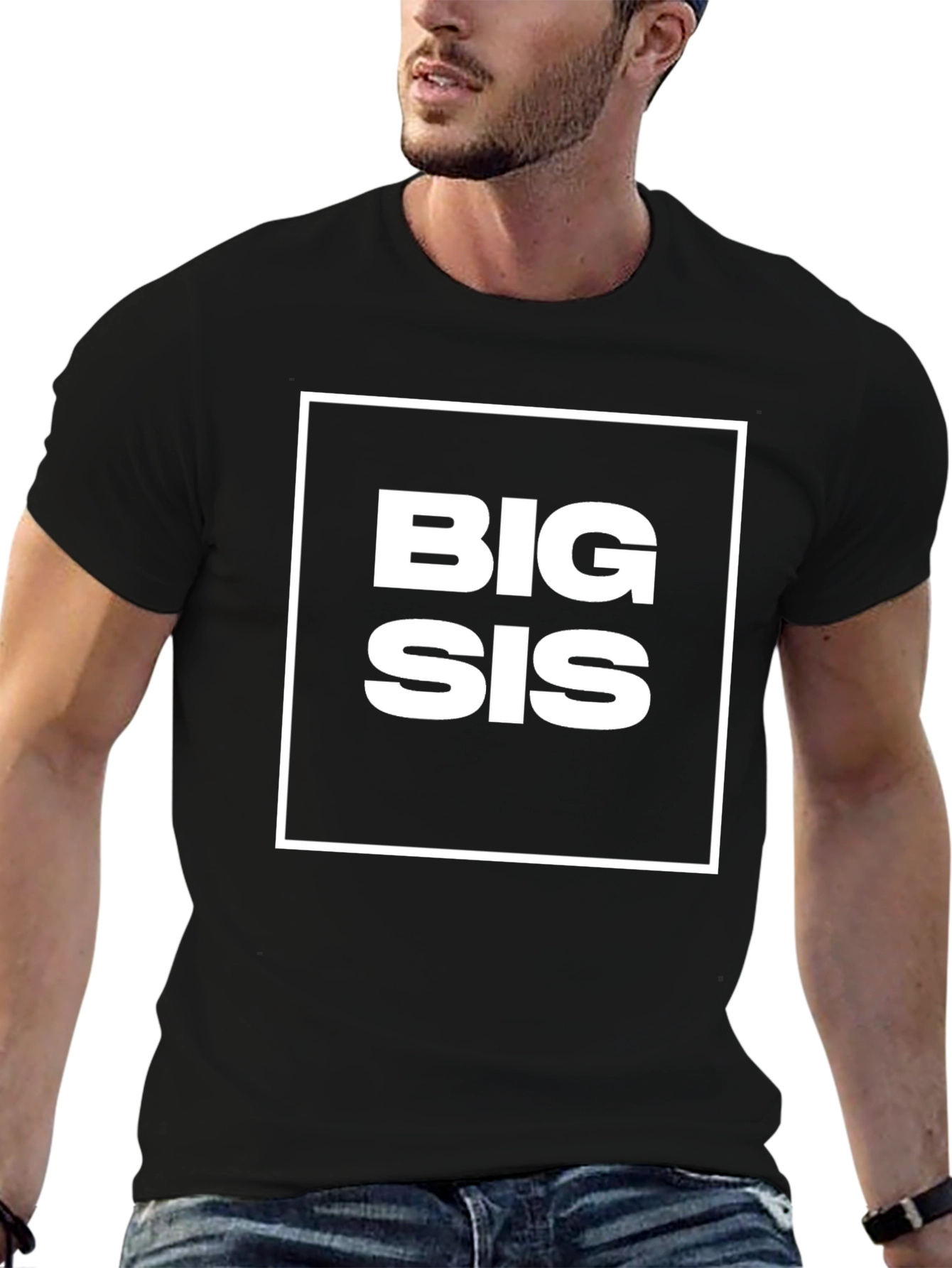 Big Sis Graphic Tee - Stylish Black T-Shirt