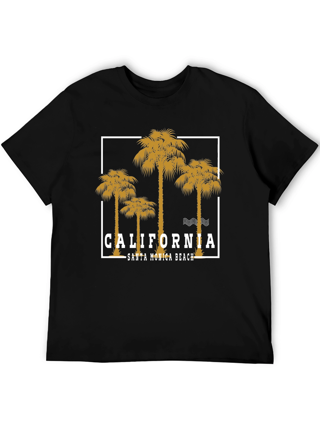 California Santa Monica Beach Graphic T-Shirt