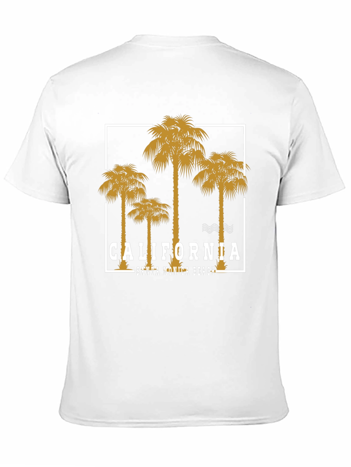 California Santa Monica Beach Graphic T-Shirt