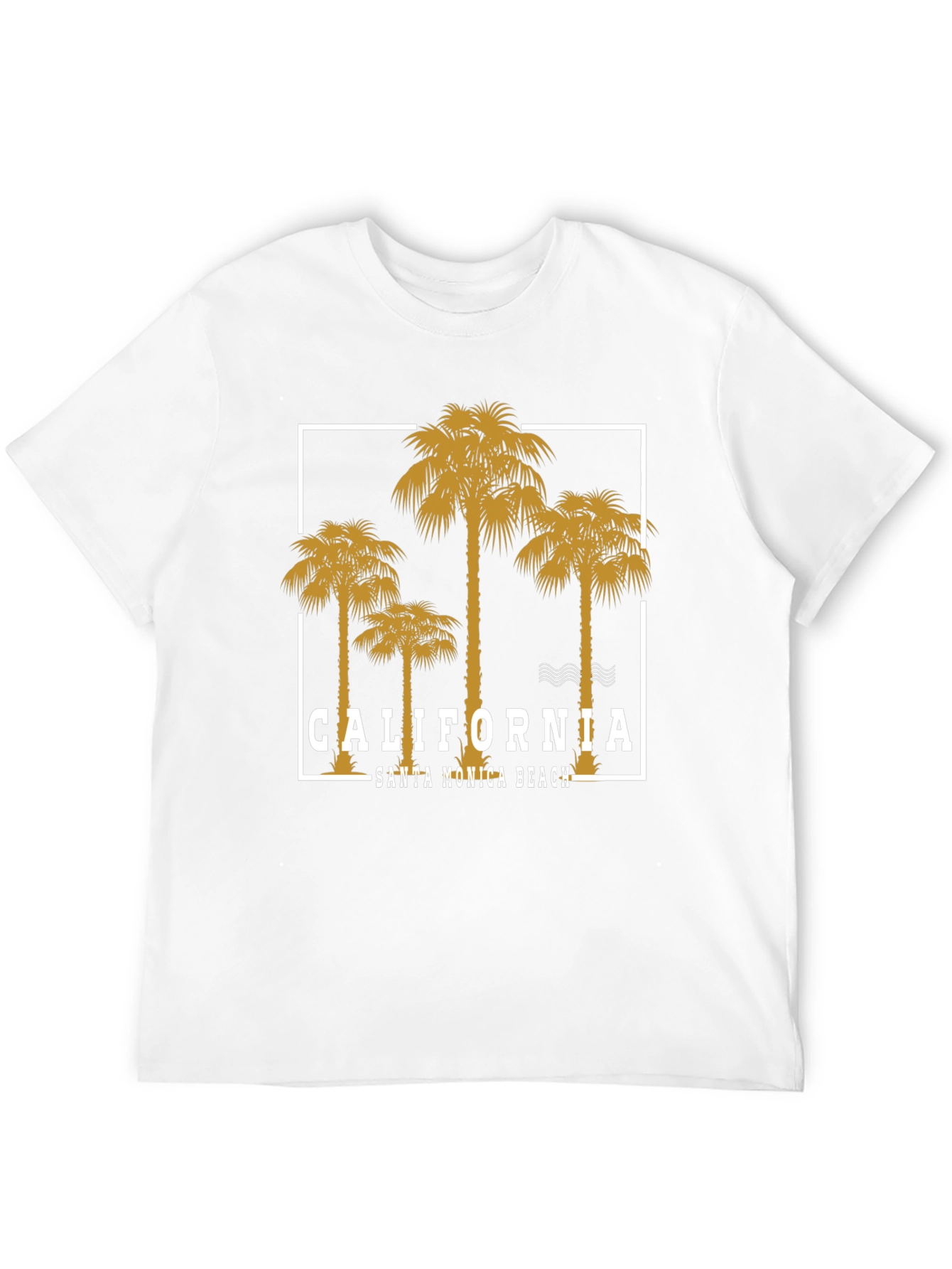 California Santa Monica Beach Graphic T-Shirt