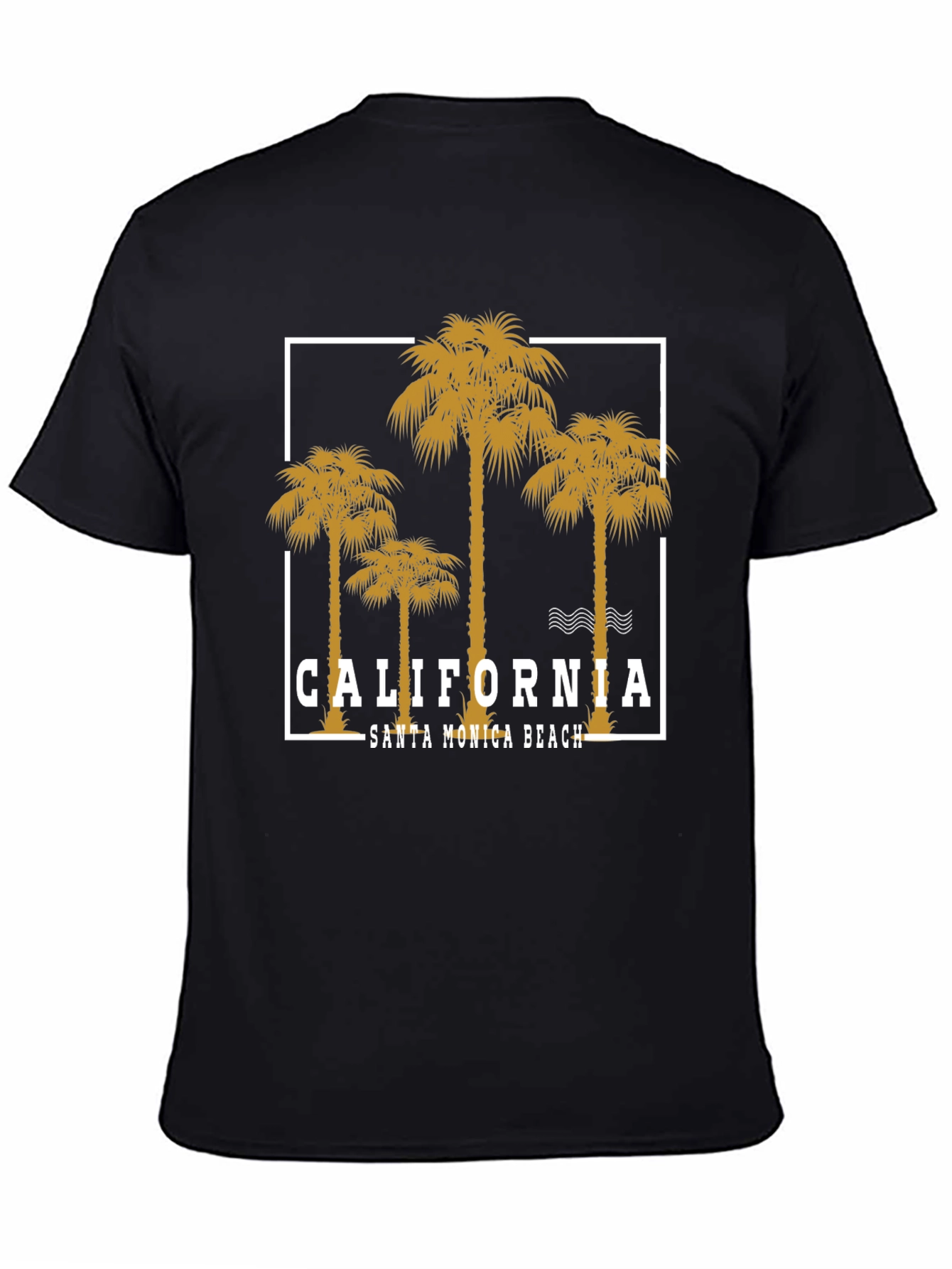 California Santa Monica Beach Graphic T-Shirt