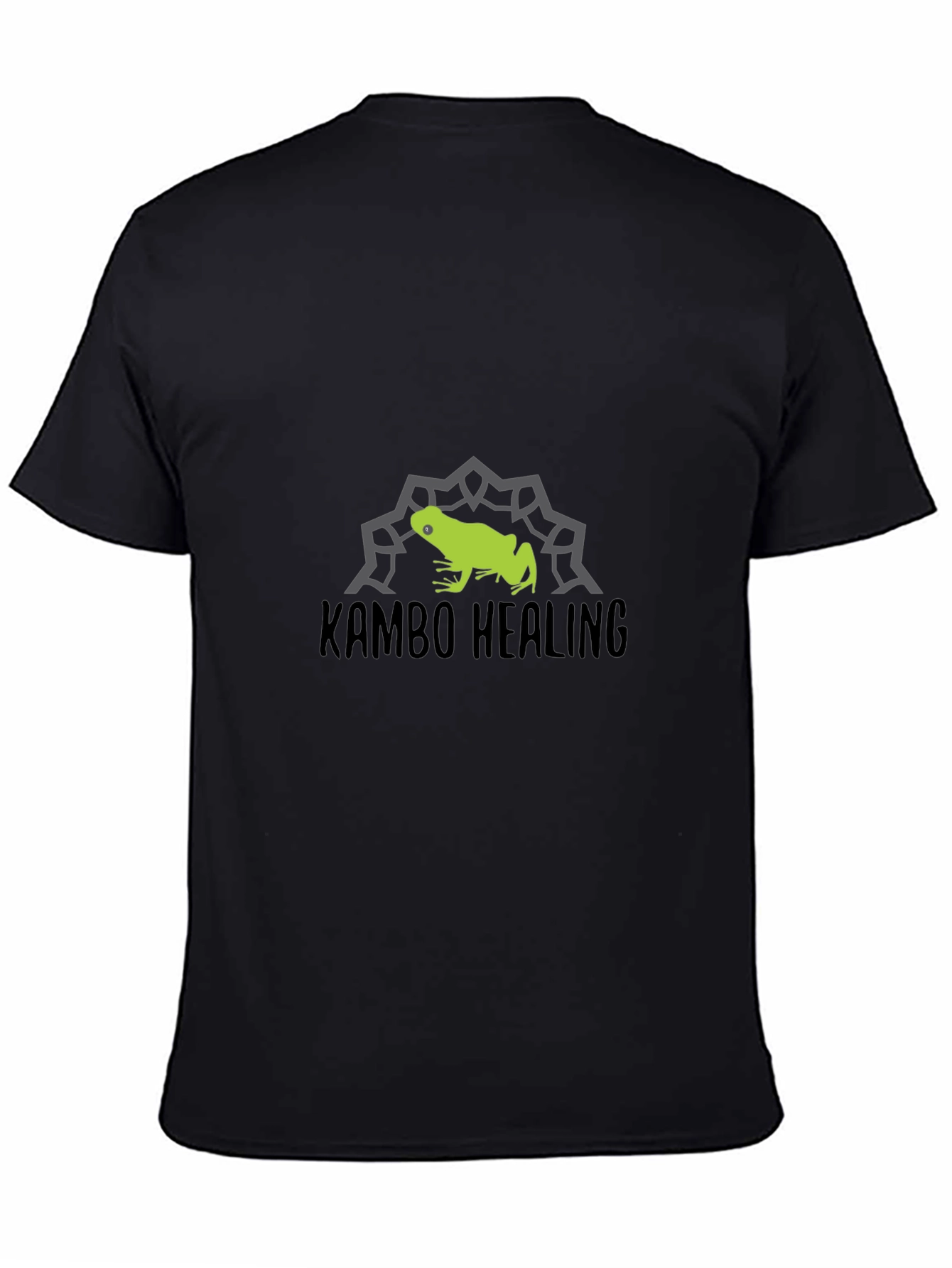 Kambo Healing Frog Graphic Tee - Black Cotton Blend