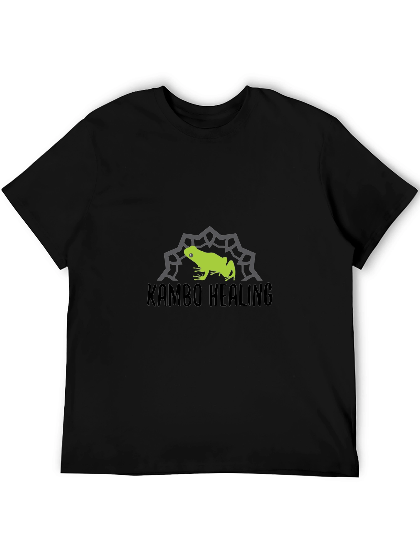 Kambo Healing Frog Graphic Tee - Black Cotton Blend