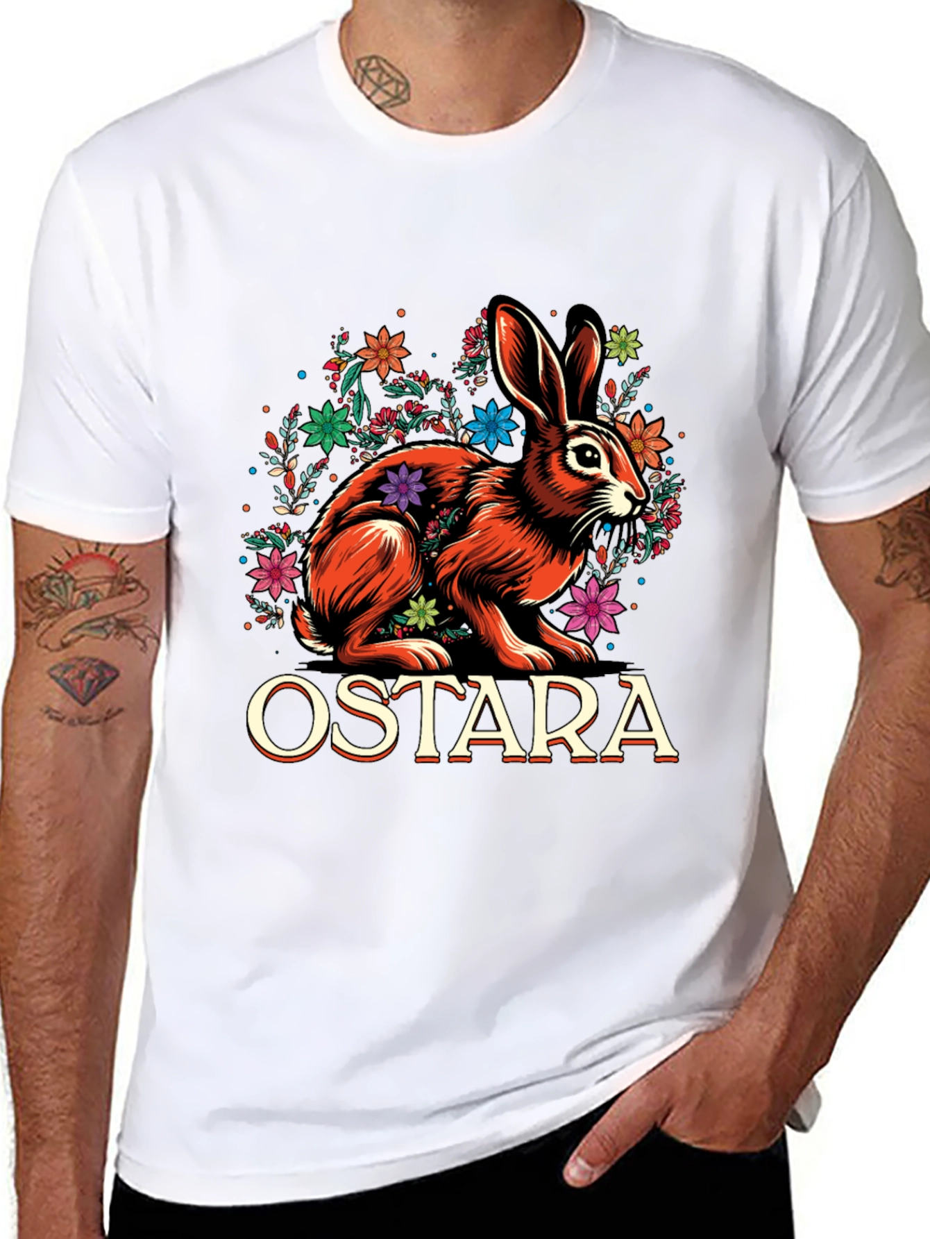 Ostara Hare T-Shirt - Spring Equinox Pagan Apparel