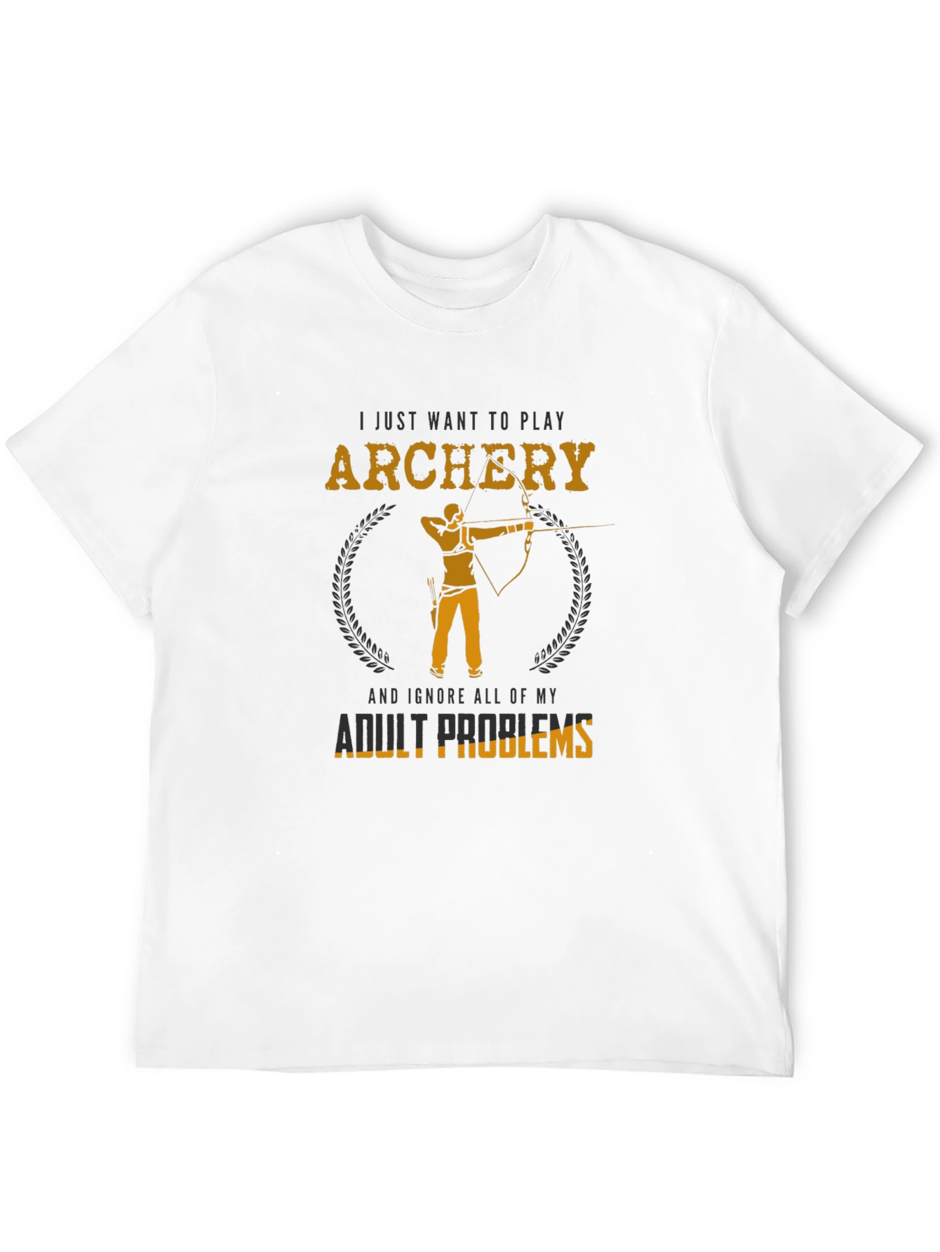 Archery Adult Problems Graphic Tee - Black