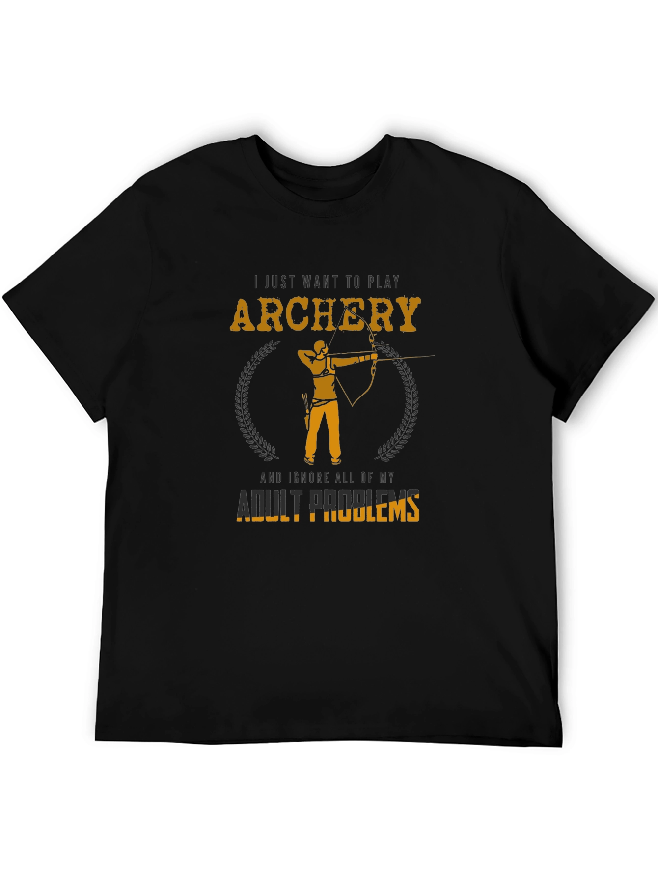 Archery Adult Problems Graphic Tee - Black