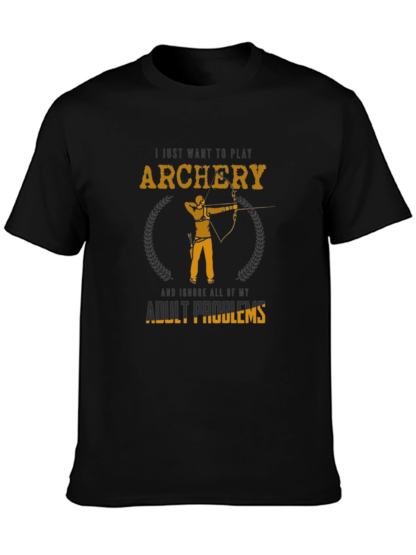 Archery Adult Problems Graphic Tee - Black
