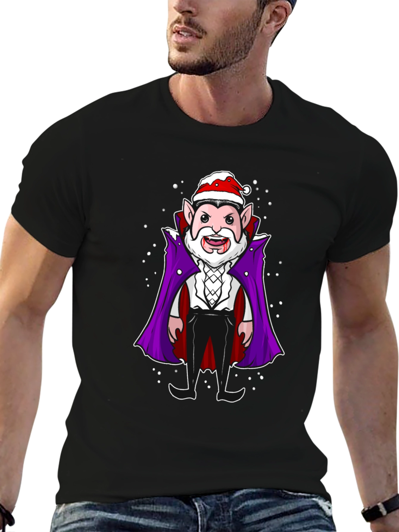 Festive Vampire Graphic Tee