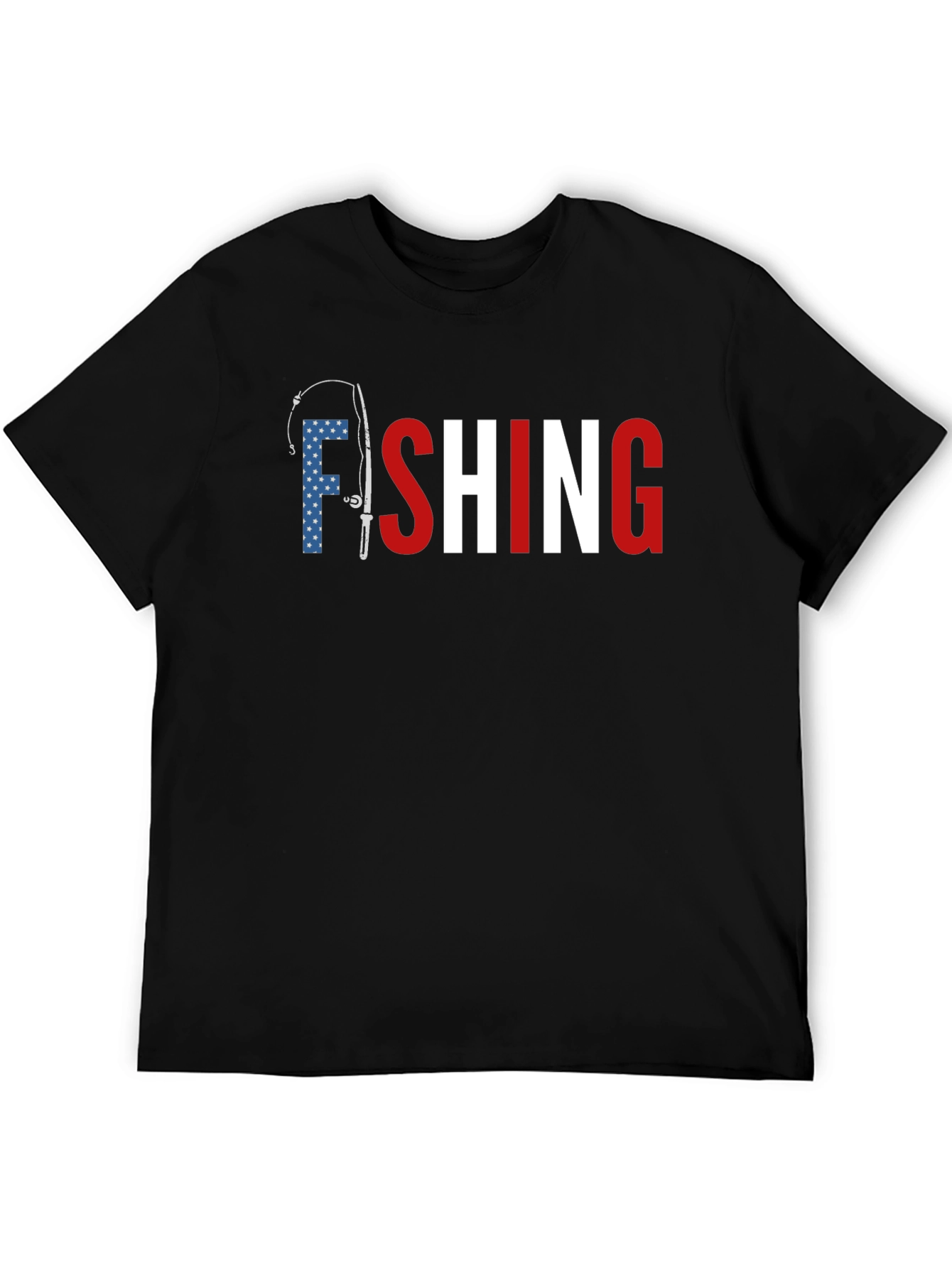 American Fishing T-Shirt - Patriotic Design