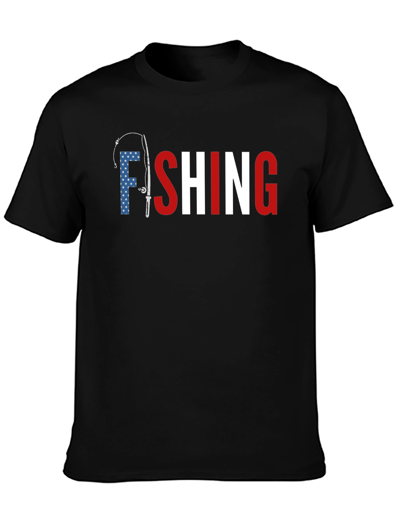 American Fishing T-Shirt - Patriotic Design
