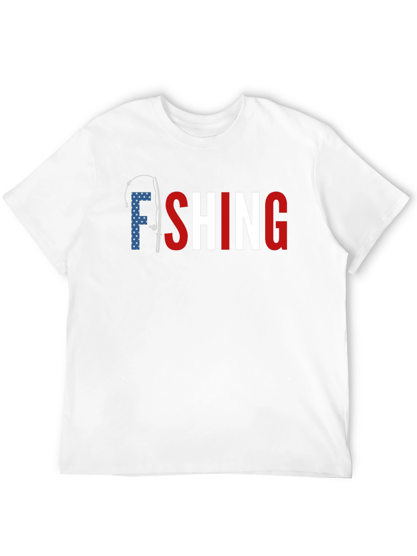 American Fishing T-Shirt - Patriotic Design