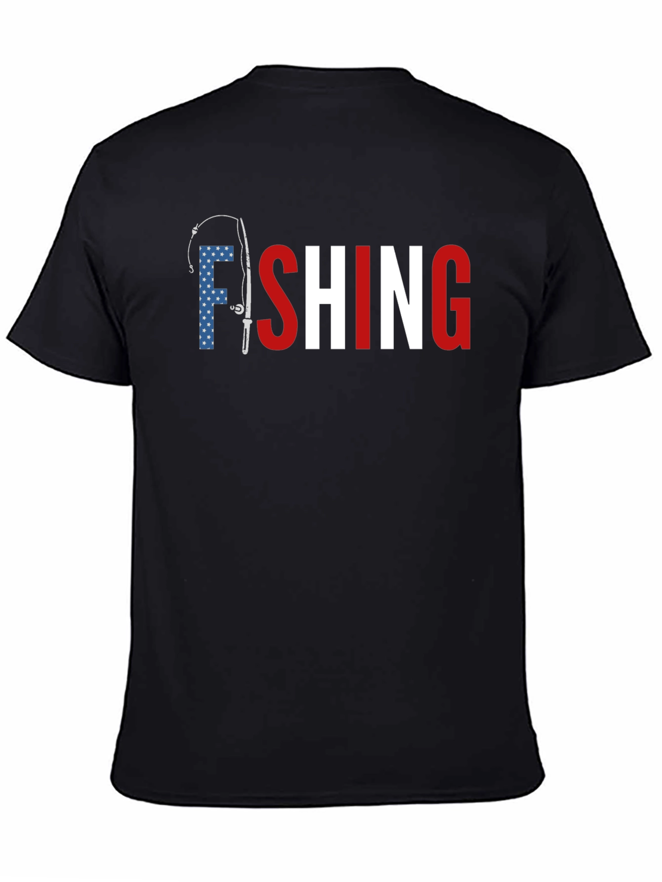 American Fishing T-Shirt - Patriotic Design
