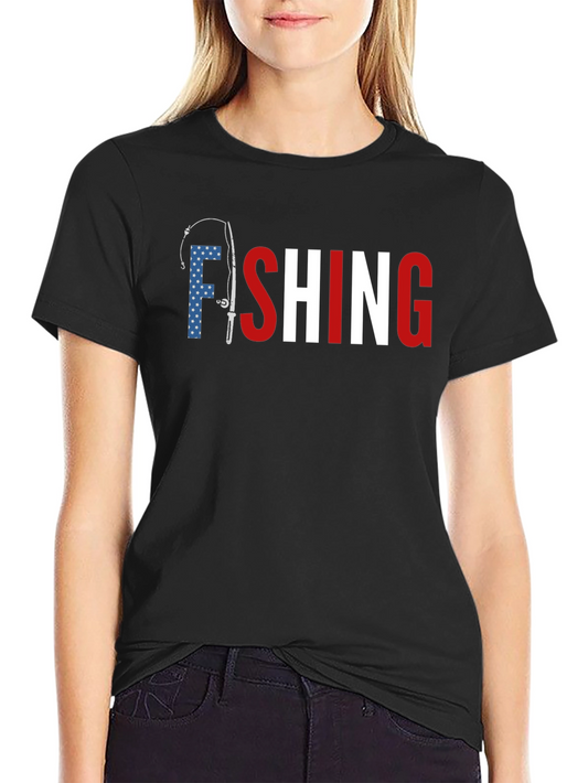 American Fishing T-Shirt - Patriotic Design