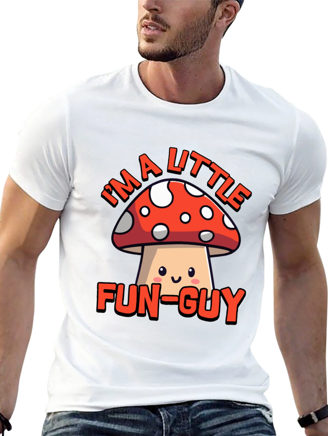 Fun-Guy Mushroom Graphic Tee - Novelty Humor Shirt