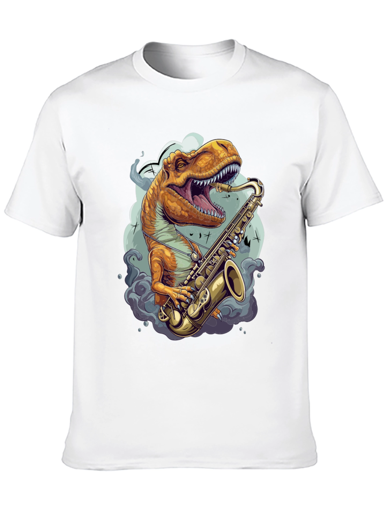 Dino Sax Player Graphic Tee