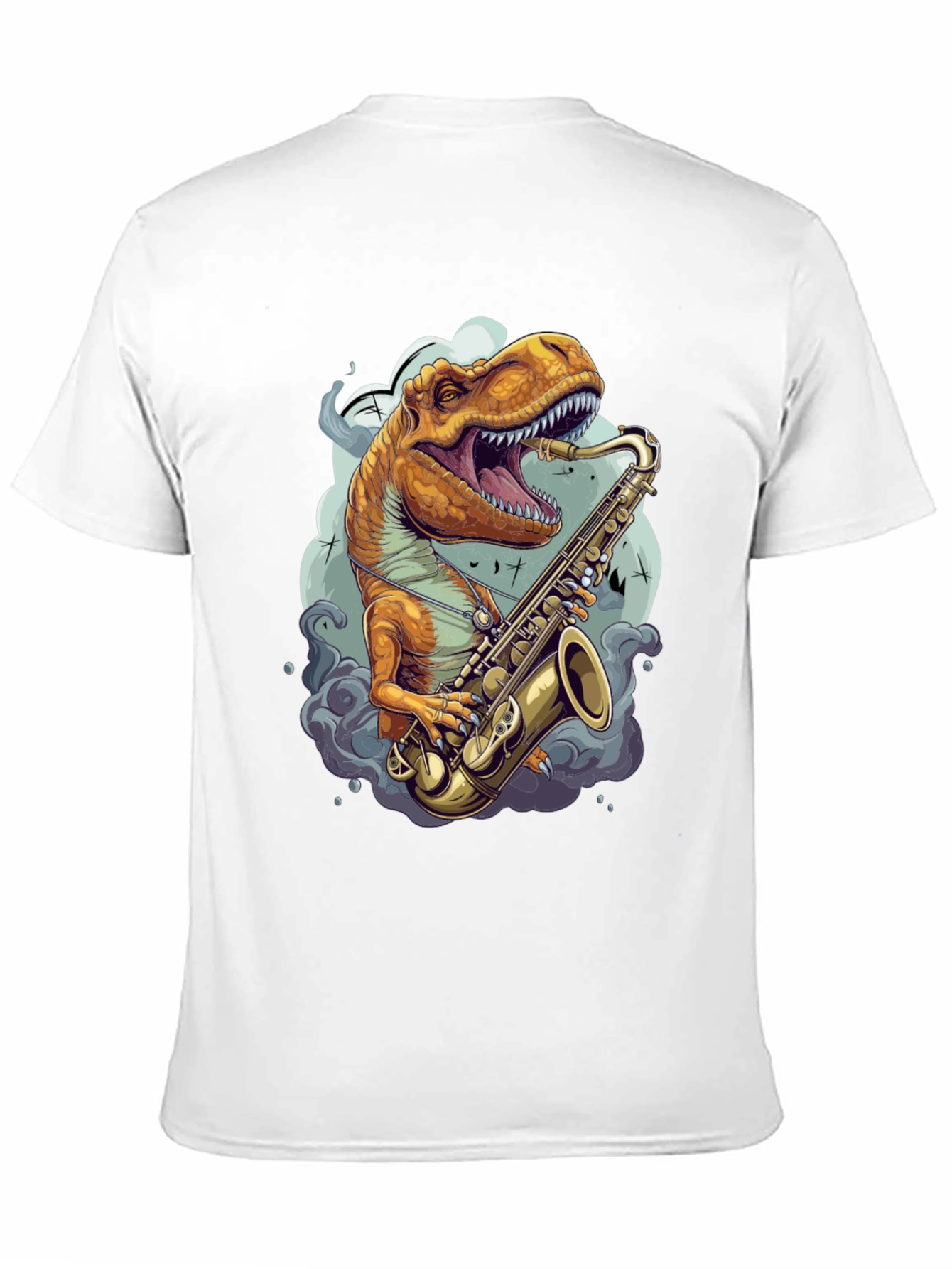 Dino Sax Player Graphic Tee