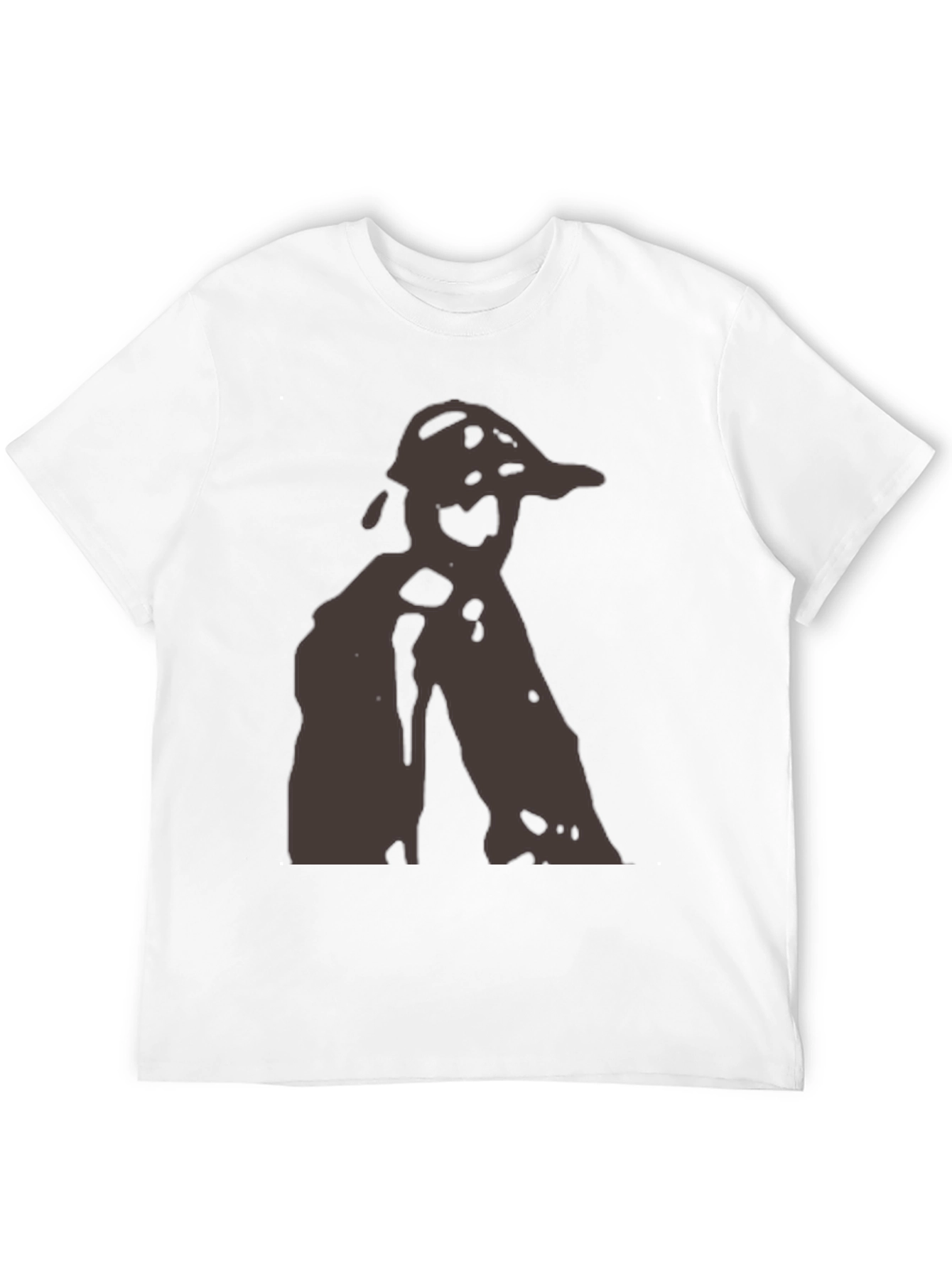 Abstract Silhouette Graphic Black Tee
